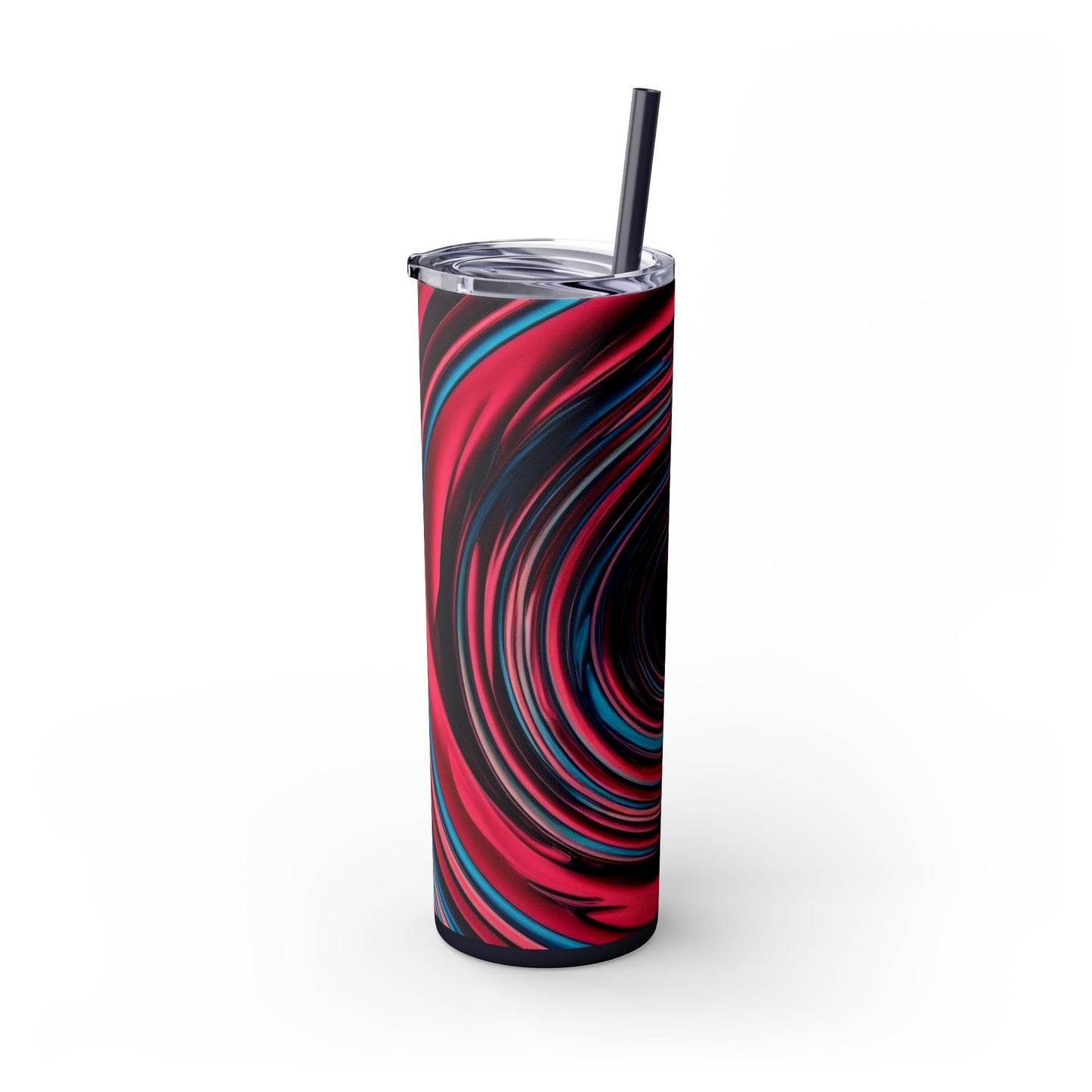Optical Illusion Skinny Tumbler with Straw, 20oz