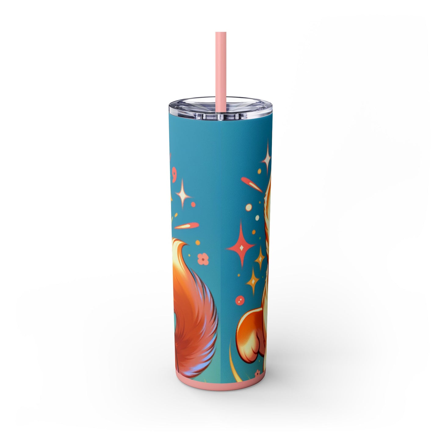 Shiba Inu Skinny Tumbler with Straw, 20oz