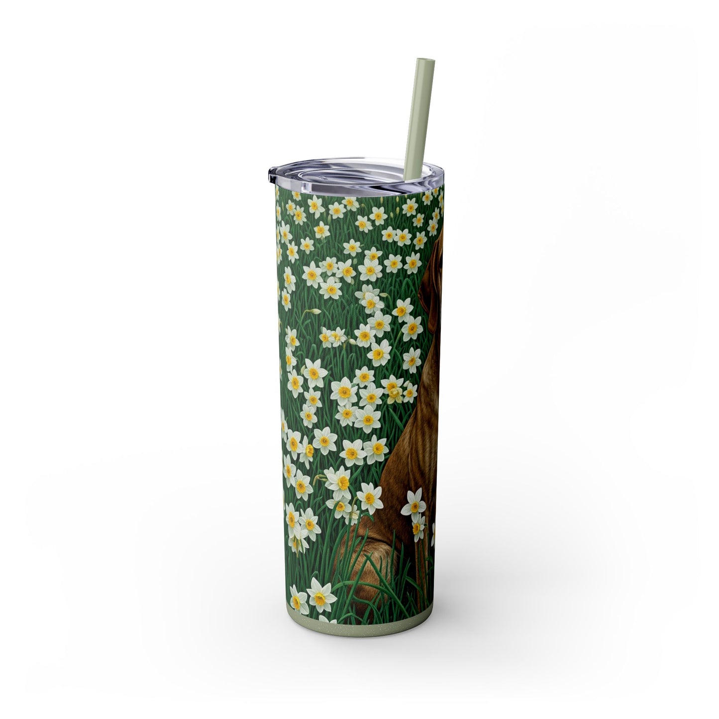 Porcelaine Tumbler with Straw, 20oz