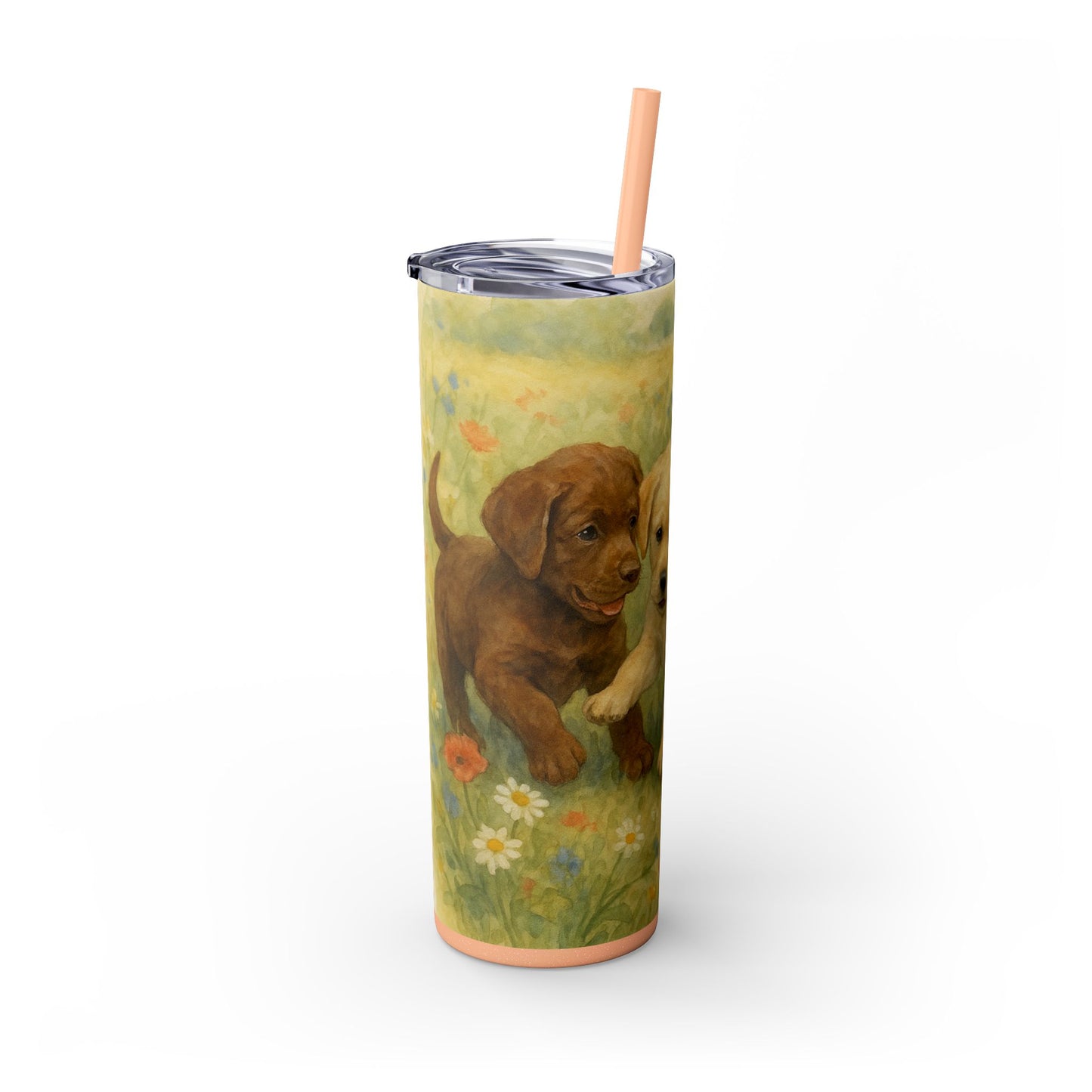 Labrador Retriever puppies Tumbler with Straw, 20oz