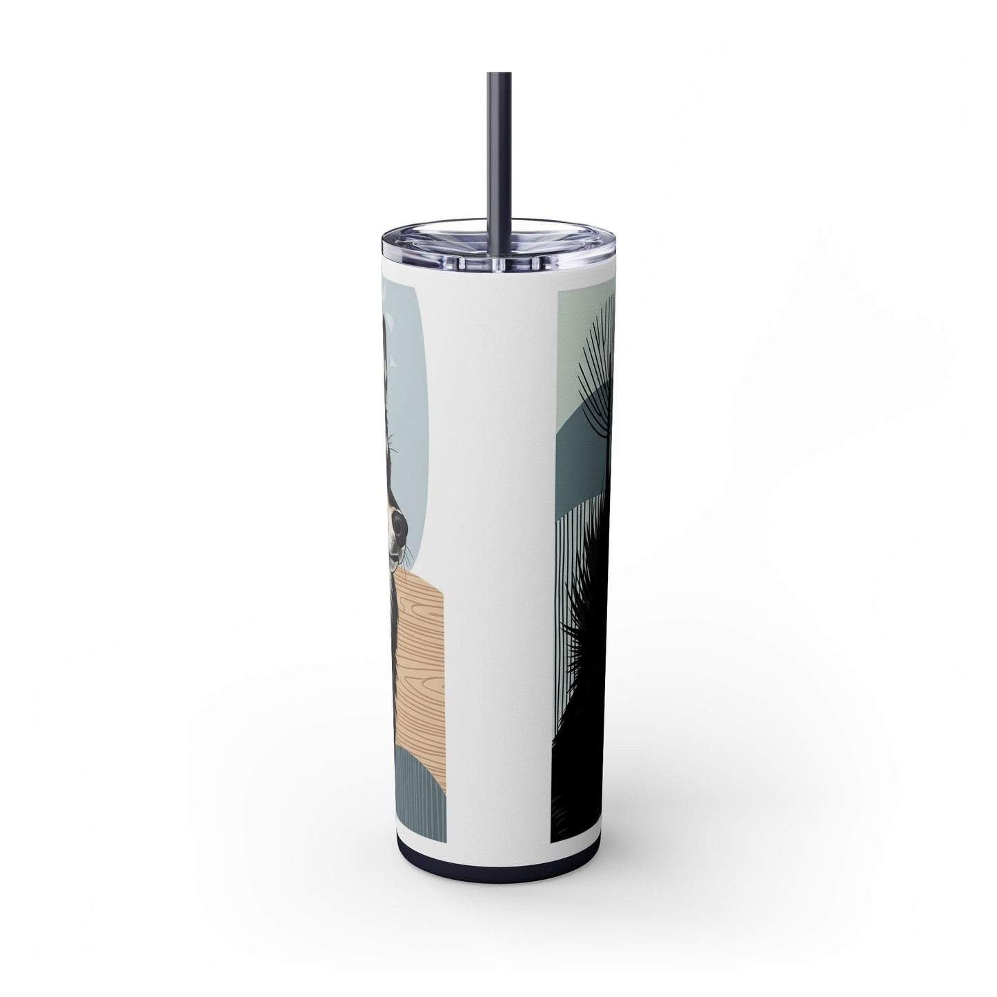 Swedish Lapphund Skinny Tumbler with Straw, 20oz