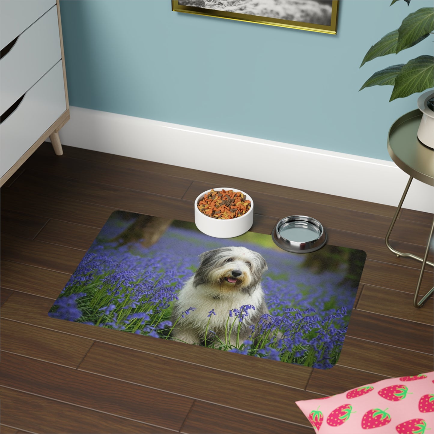 Pet Food Mat (12x18) - Bearded Collie