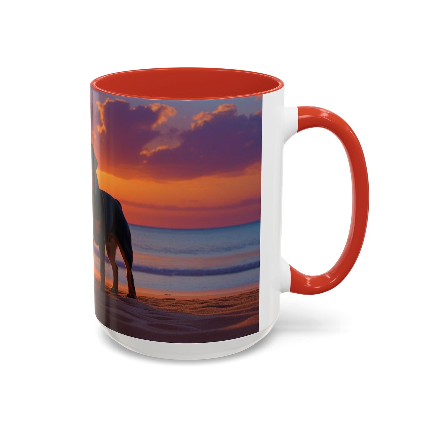 Rottweiler Love Accent Coffee Mug - Perfect Gift for Dog Lovers