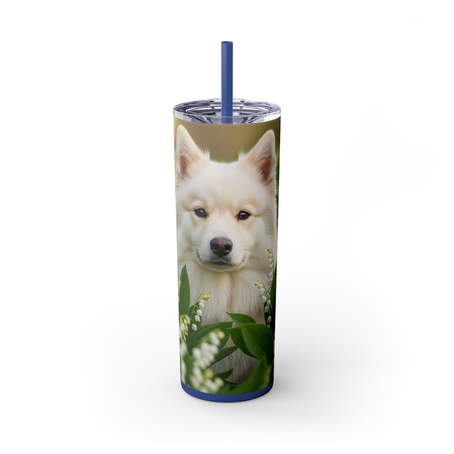Finnish Lapphund Skinny Tumbler with Straw, 20oz