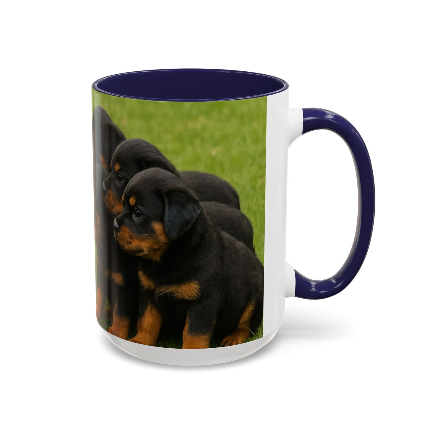 Rottweiler puppies Accent Coffee Mug - Perfect Gift for Dog Lovers