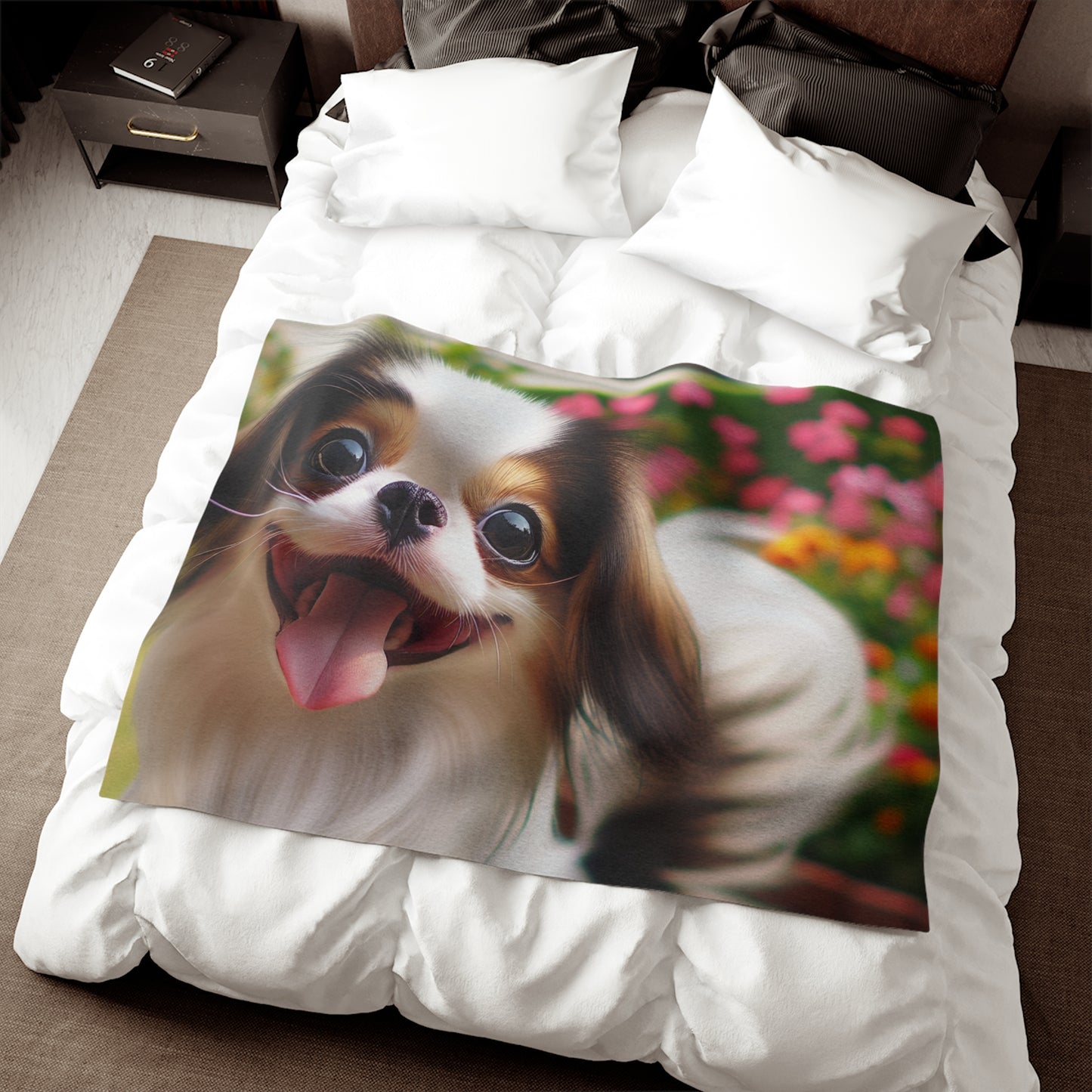 Japanese Chin Sweatshirt Blanket