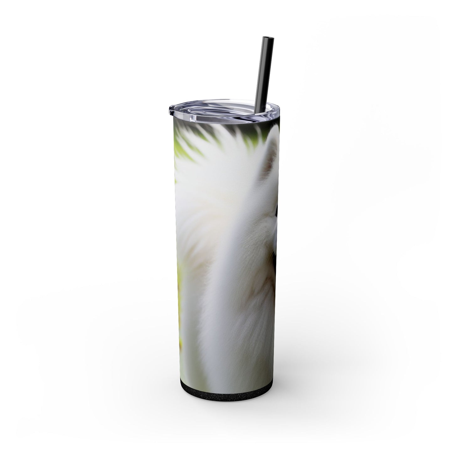 Samoyed Skinny Tumbler with Straw, 20oz