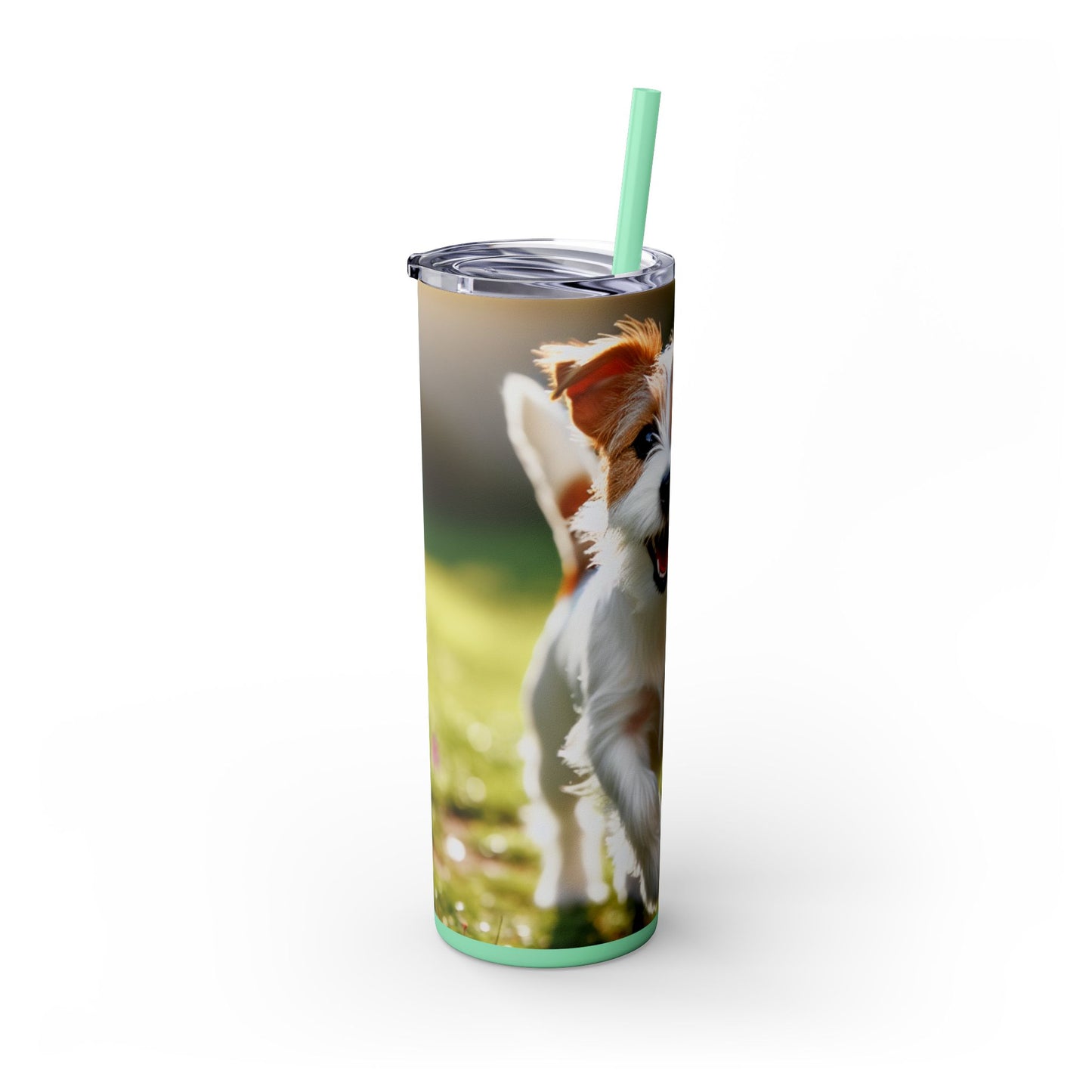 Parson Russell Terrier Skinny Tumbler with Straw, 20oz