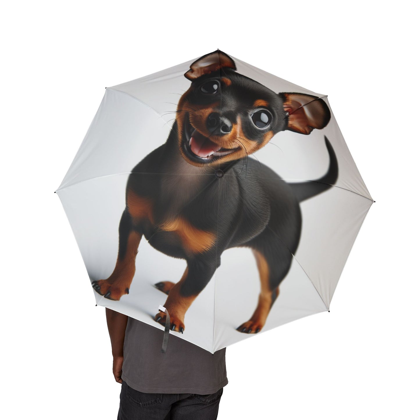 Miniature Pinscher Semi-Automatic Foldable Umbrella