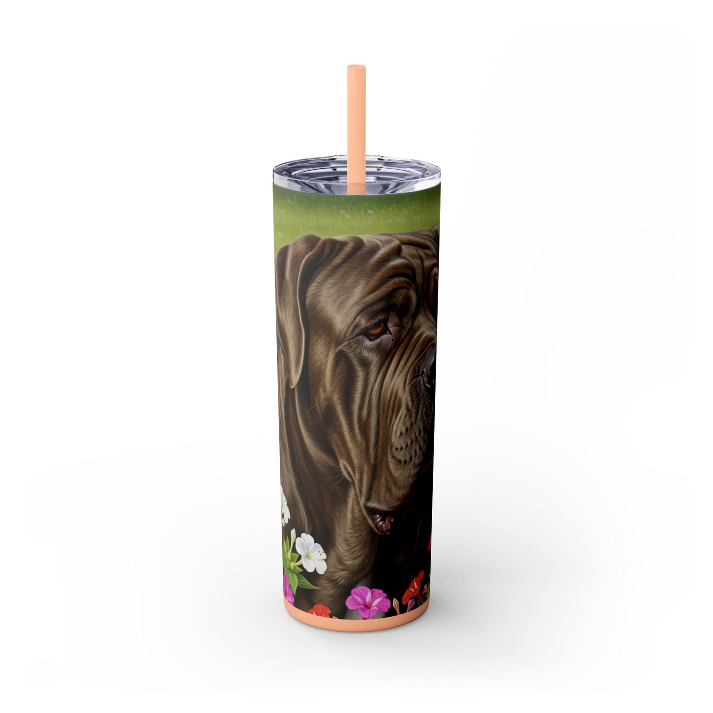Neapolitan Mastiff Tumbler with Straw, 20oz