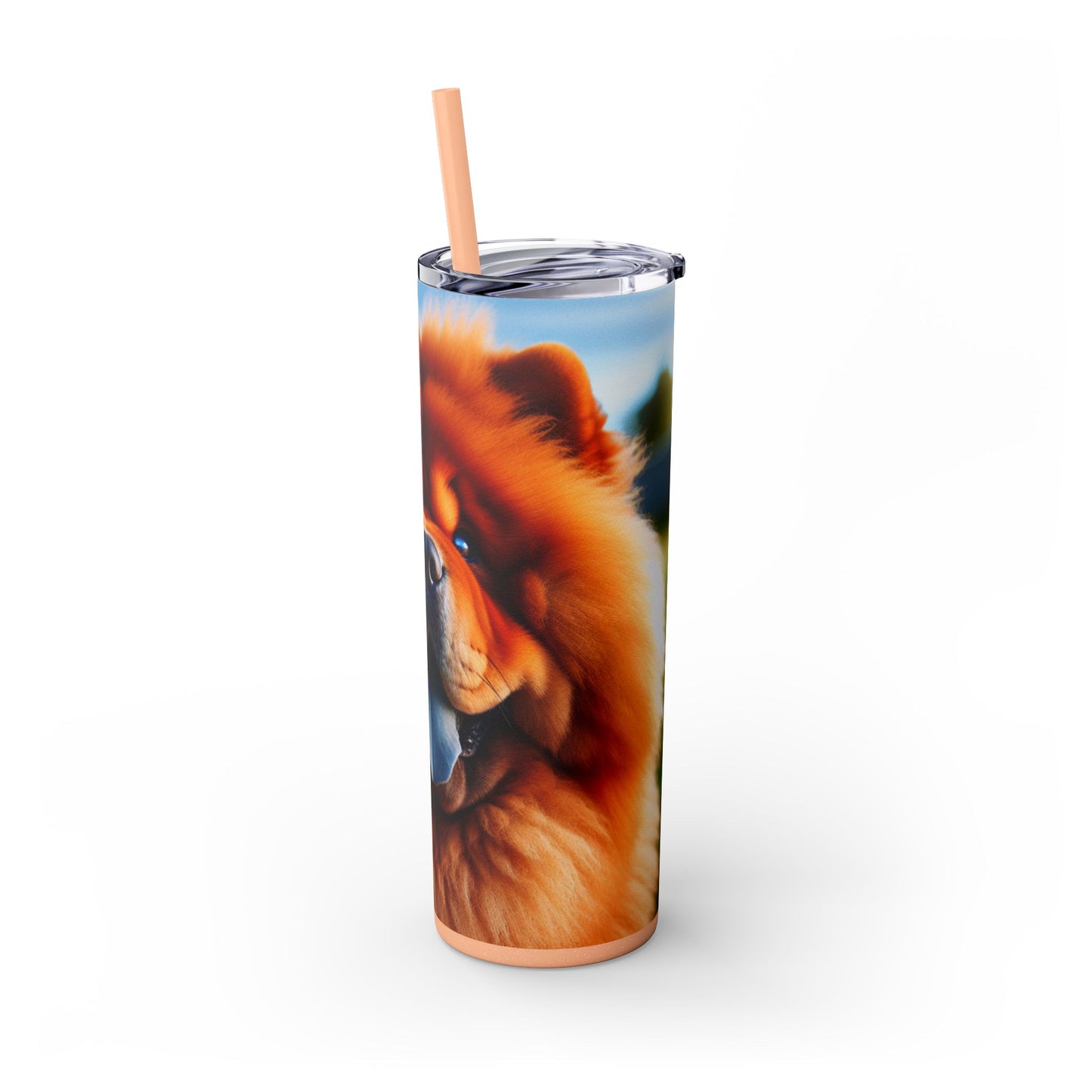 Chow Chow Skinny Tumbler with Straw, 20oz