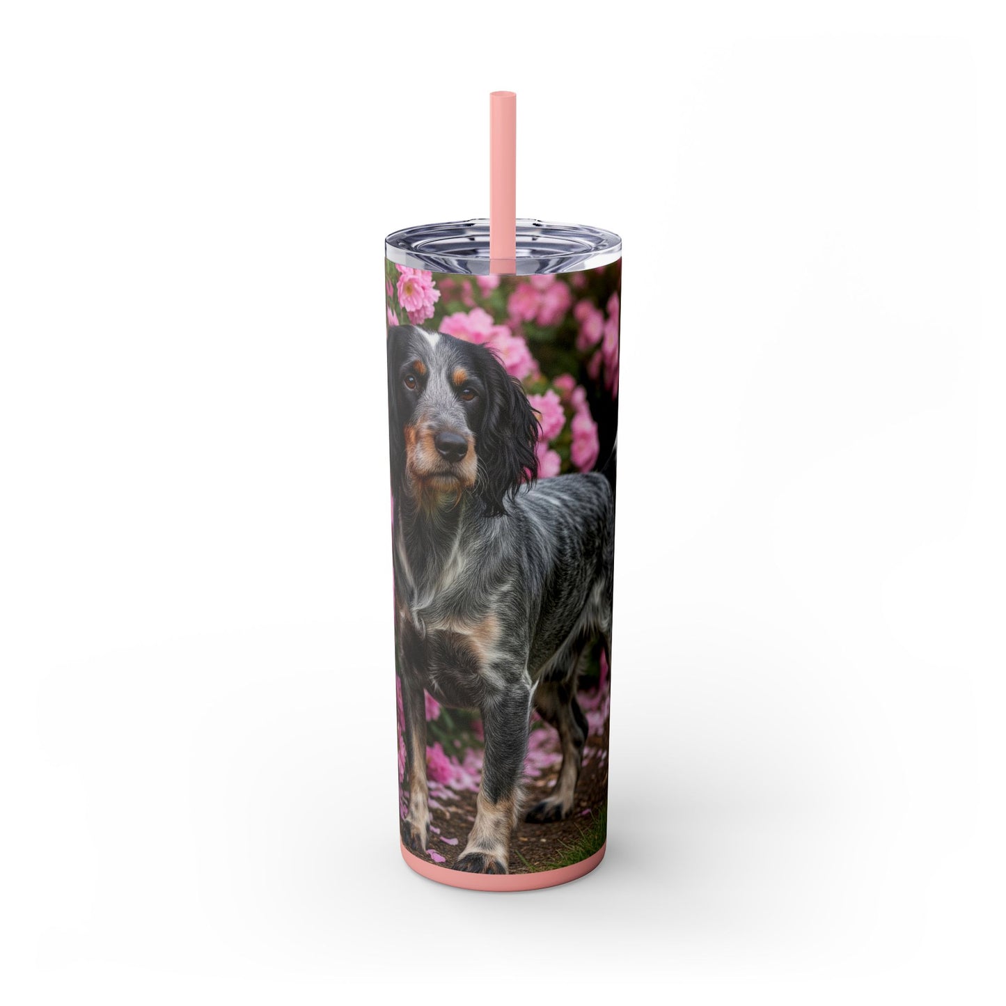 Blue Picardy Spaniel Tumbler with Straw, 20oz