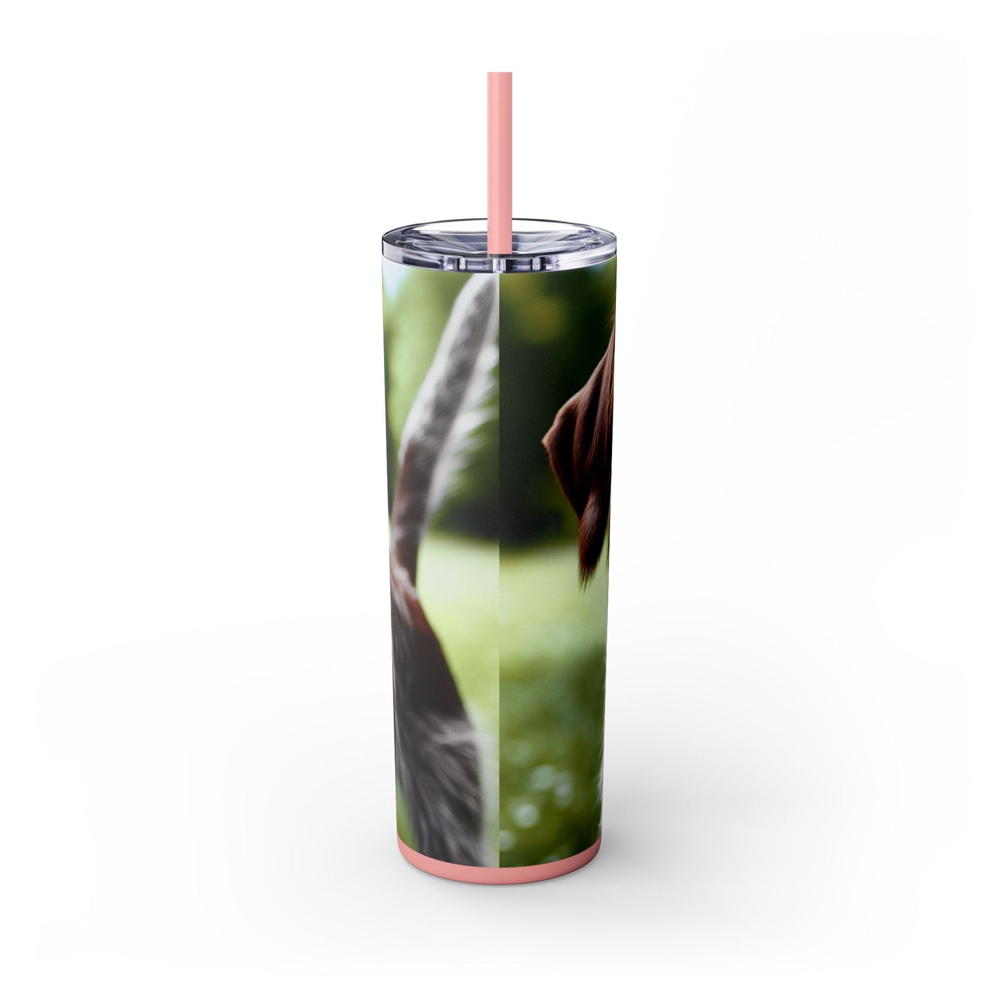 Wirehaired Slovakian Pointer Skinny Tumbler with Straw, 20oz