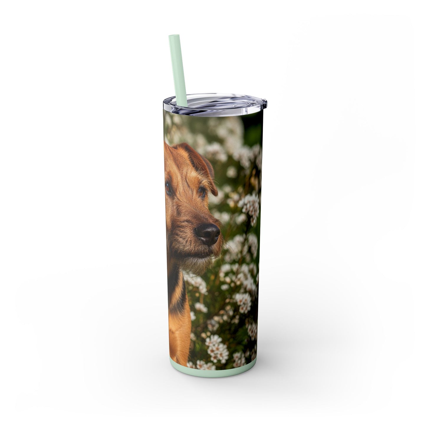 Tenterfield Terrier Skinny Tumbler with Straw, 20oz