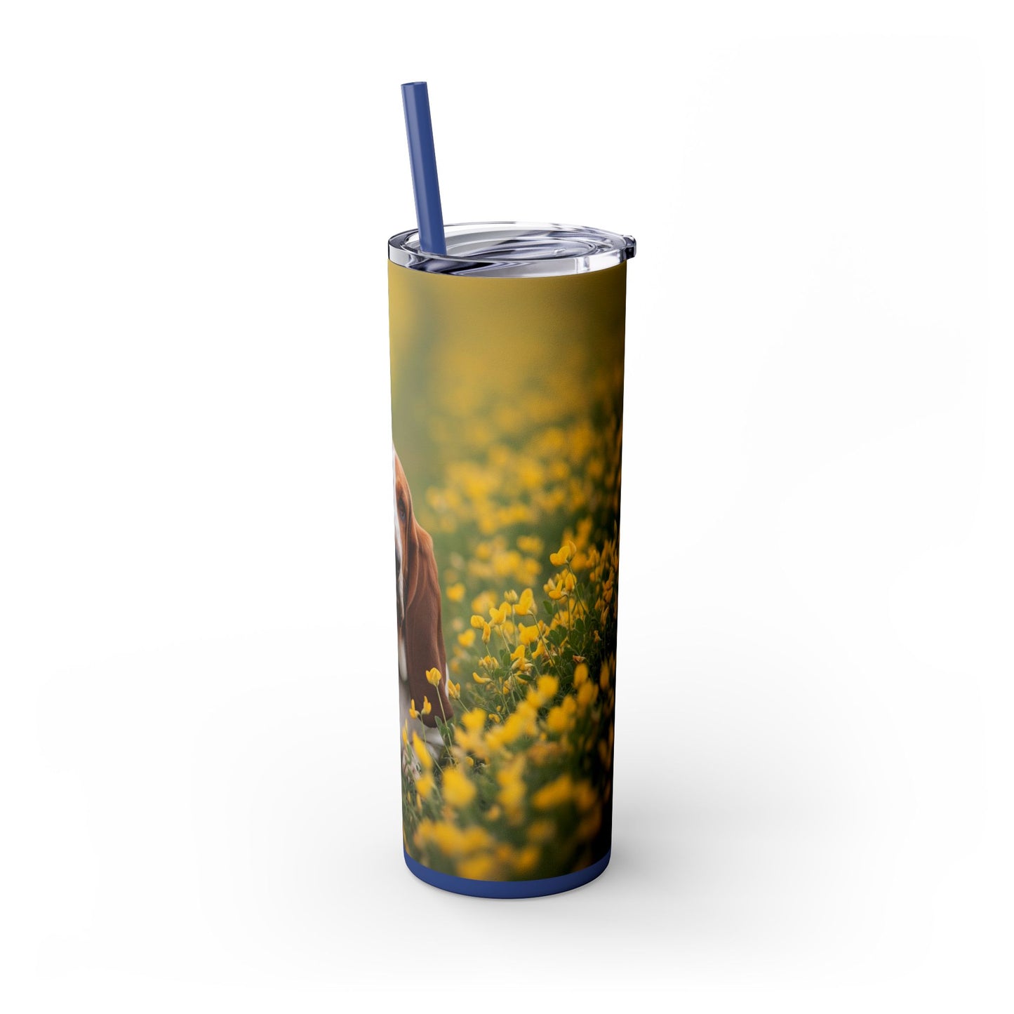Basset Hound Tumbler with Straw, 20oz