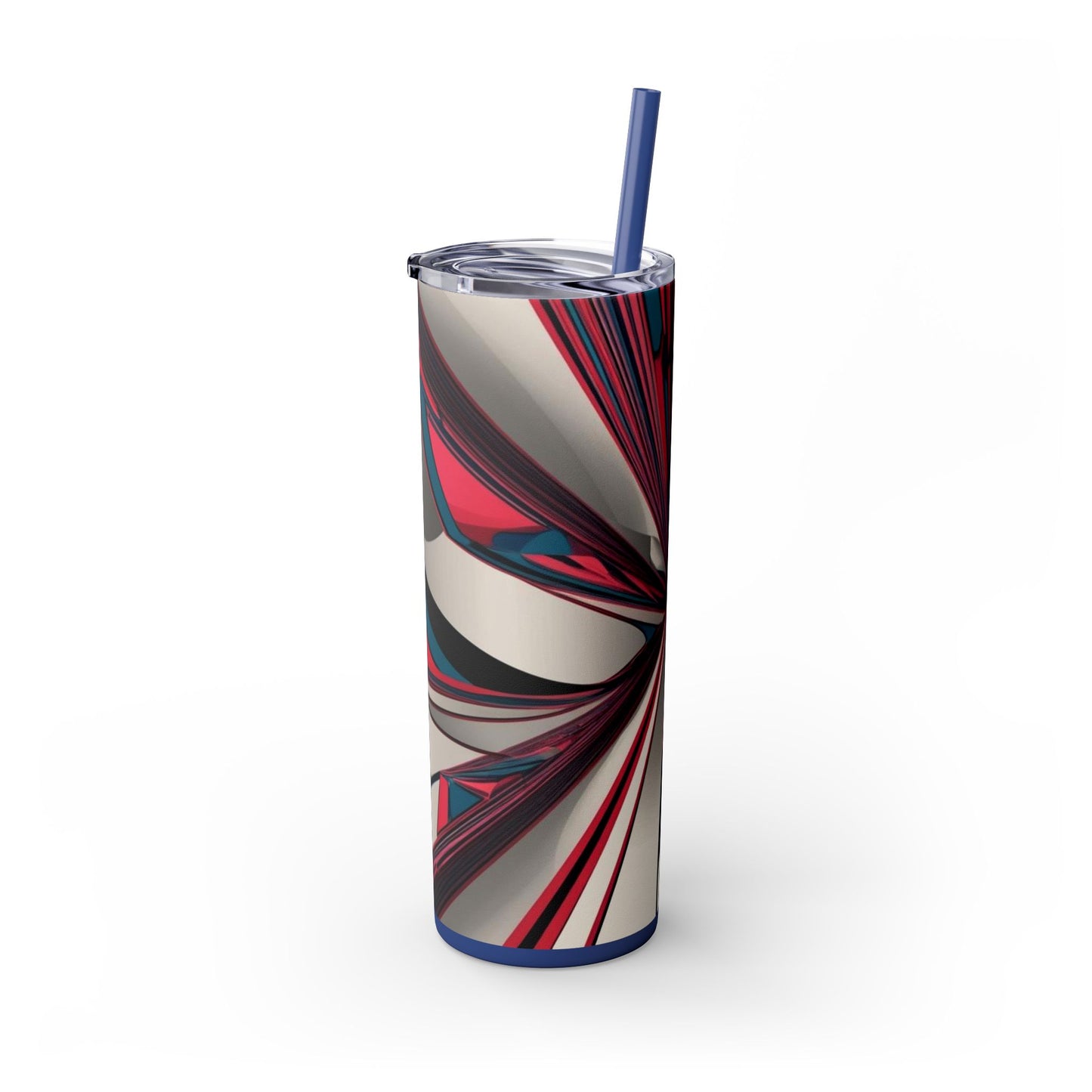 Optical Illusion Skinny Tumbler with Straw, 20oz