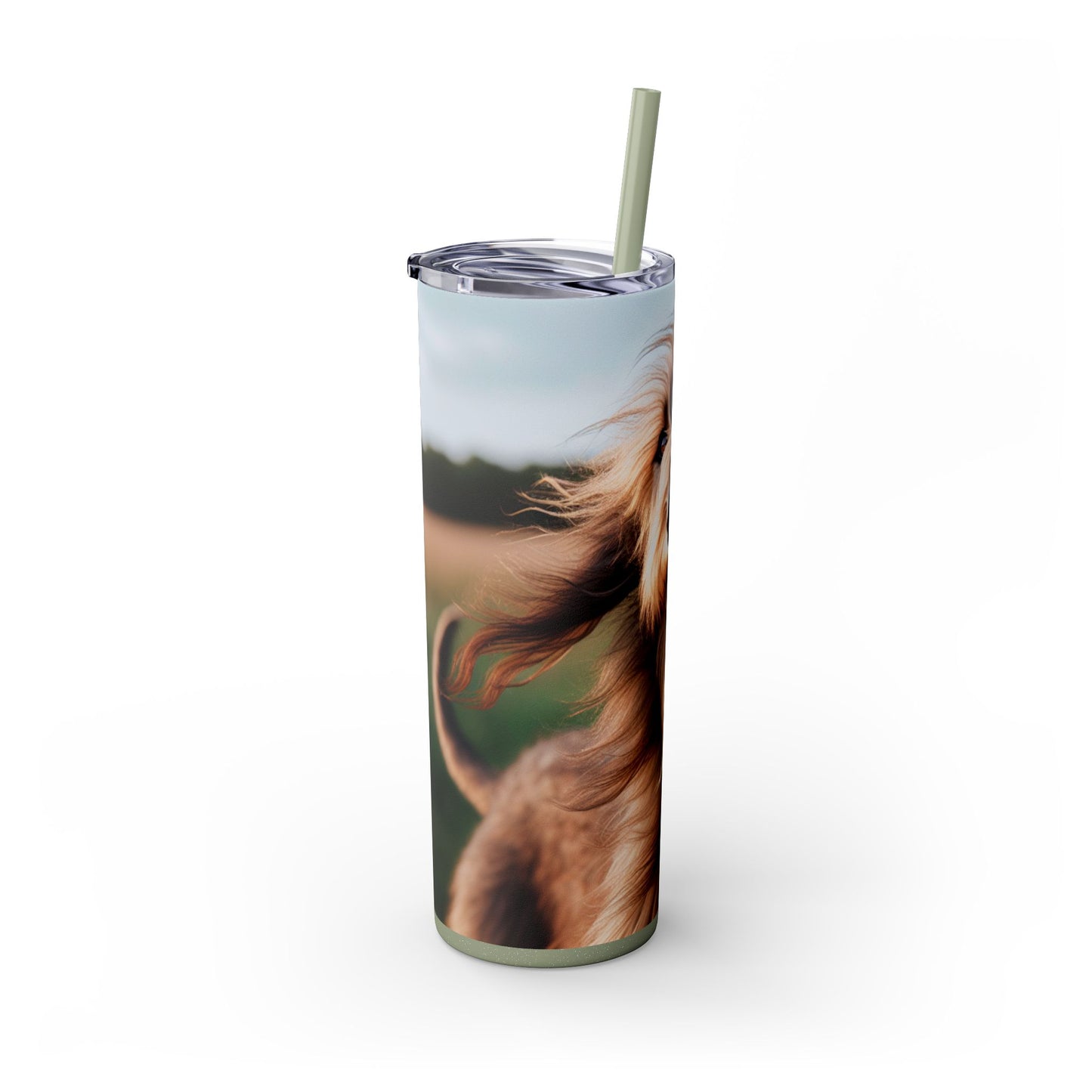 Scottish Deerhound Tumbler with Straw, 20oz