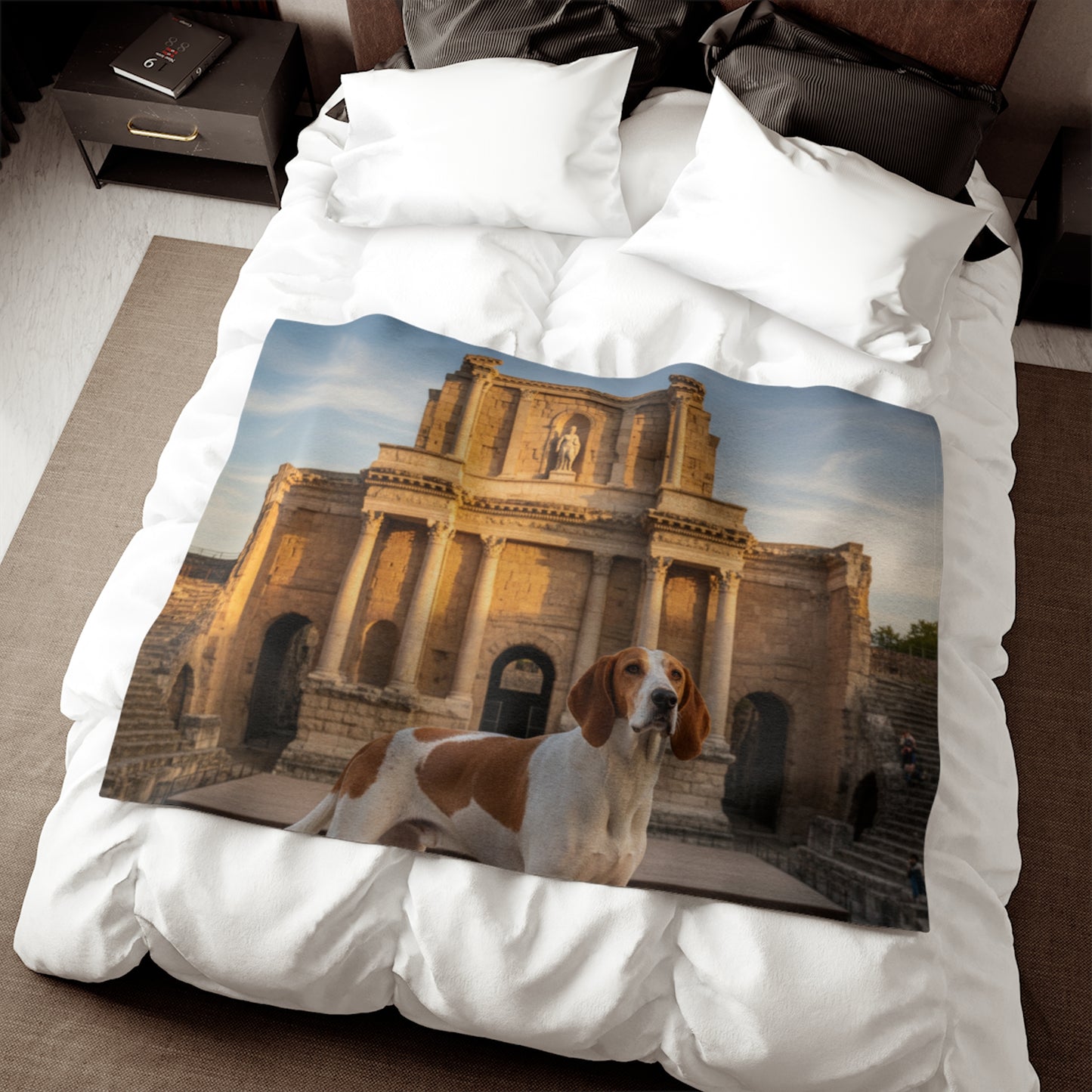 Chien Français Blanc Blanket