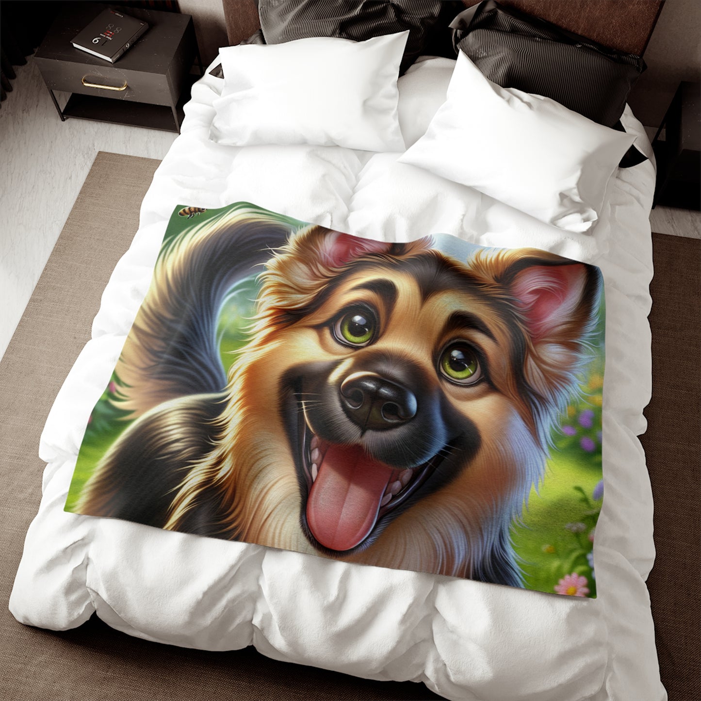 German Shepherd Sweatshirt Blanket