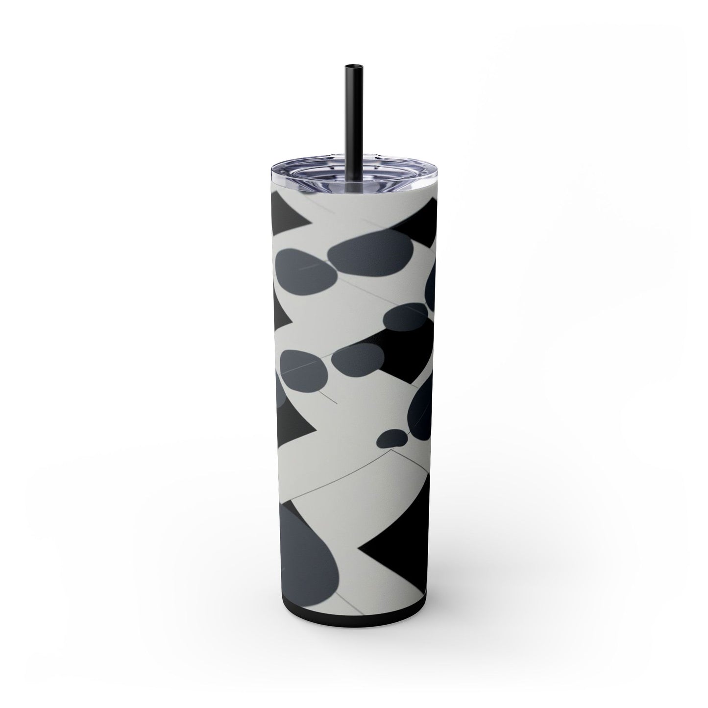 Optical Illusion Skinny Tumbler with Straw, 20oz