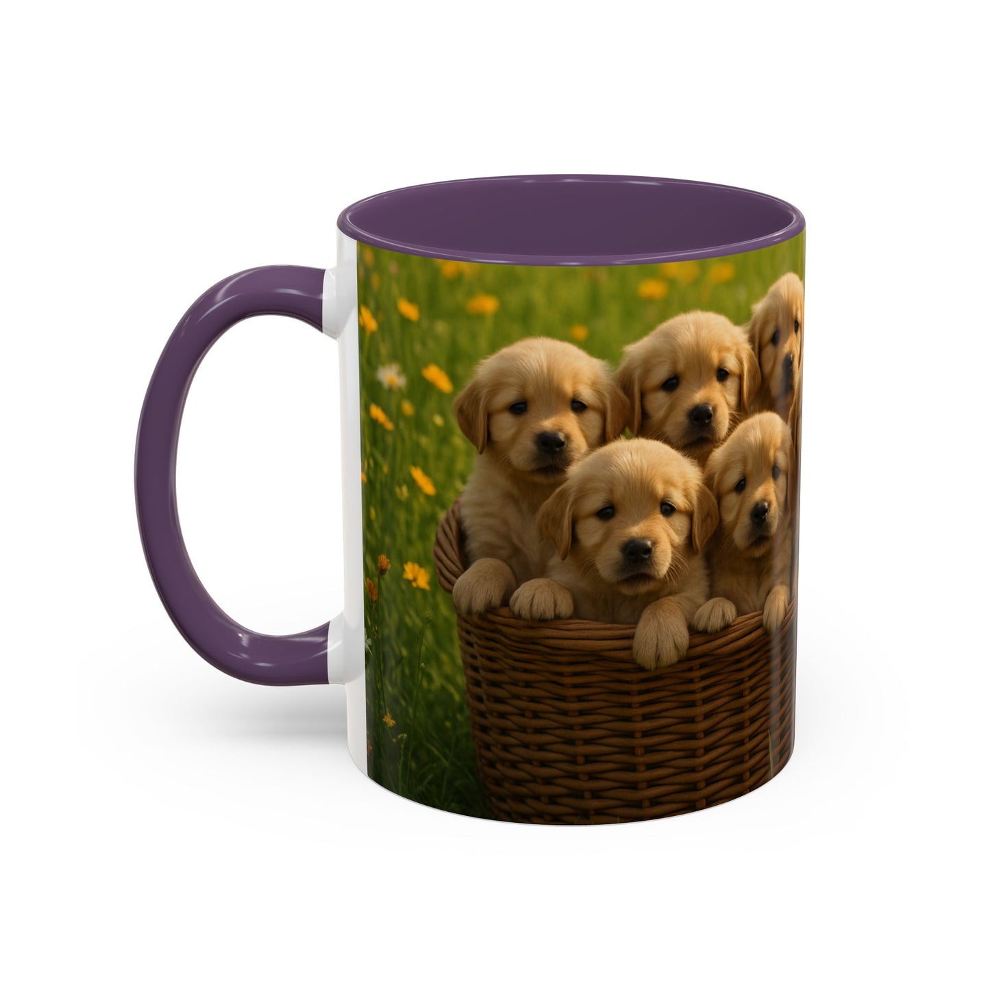 Golden Retriever puppies Accent Coffee Mug - Perfect Gift for Dog Lovers