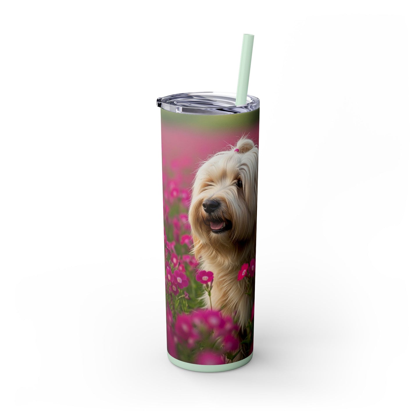 Tibetan Terrier Tumbler with Straw, 20oz