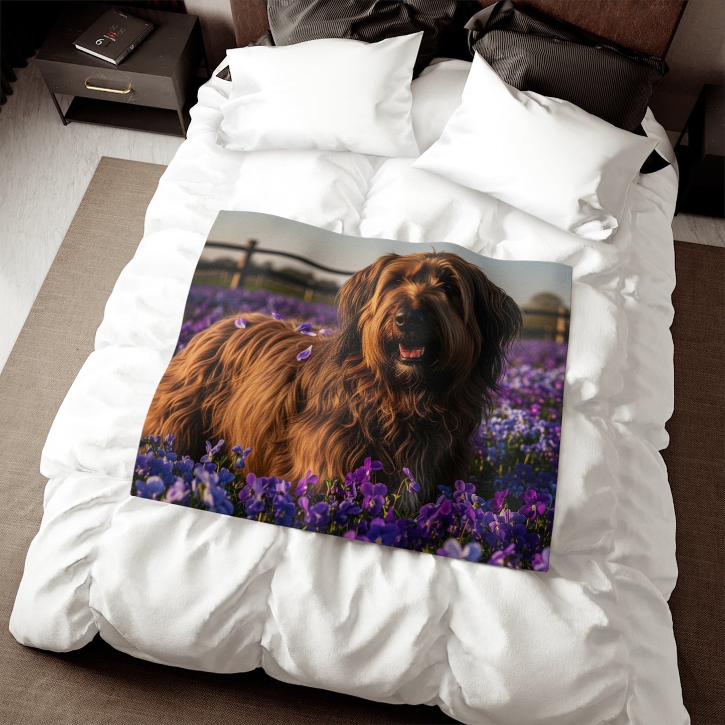Briard Sweatshirt Blanket