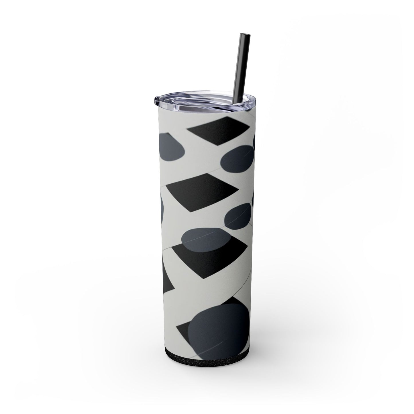 Optical Illusion Skinny Tumbler with Straw, 20oz