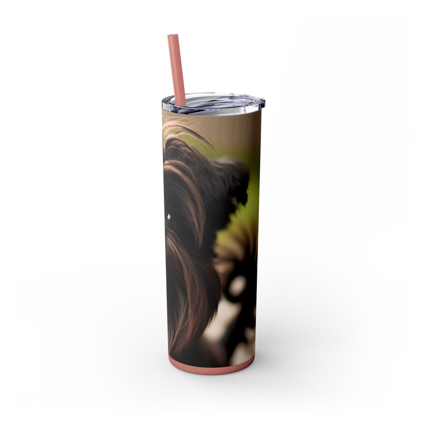 Affenpinscher Skinny Tumbler with Straw, 20oz
