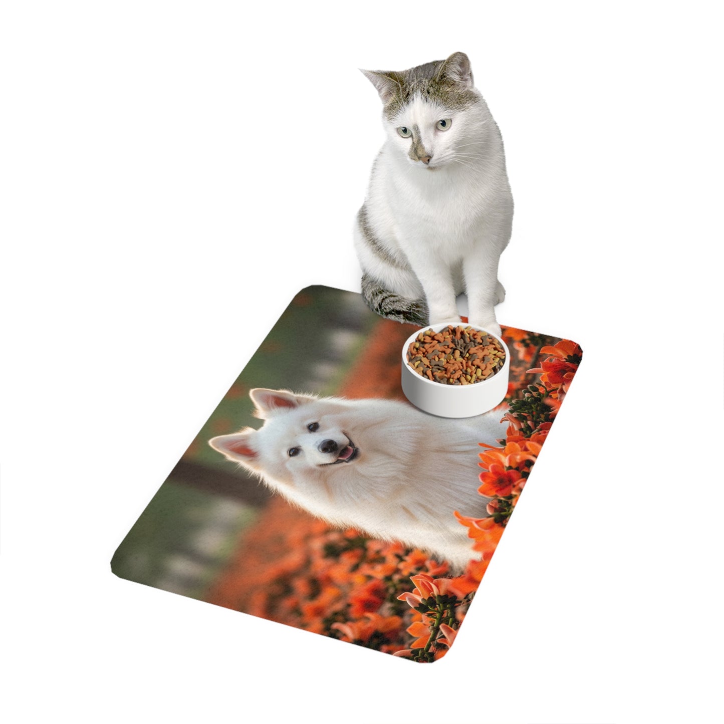 Pet Food Mat (12x18) - Indian Spitz