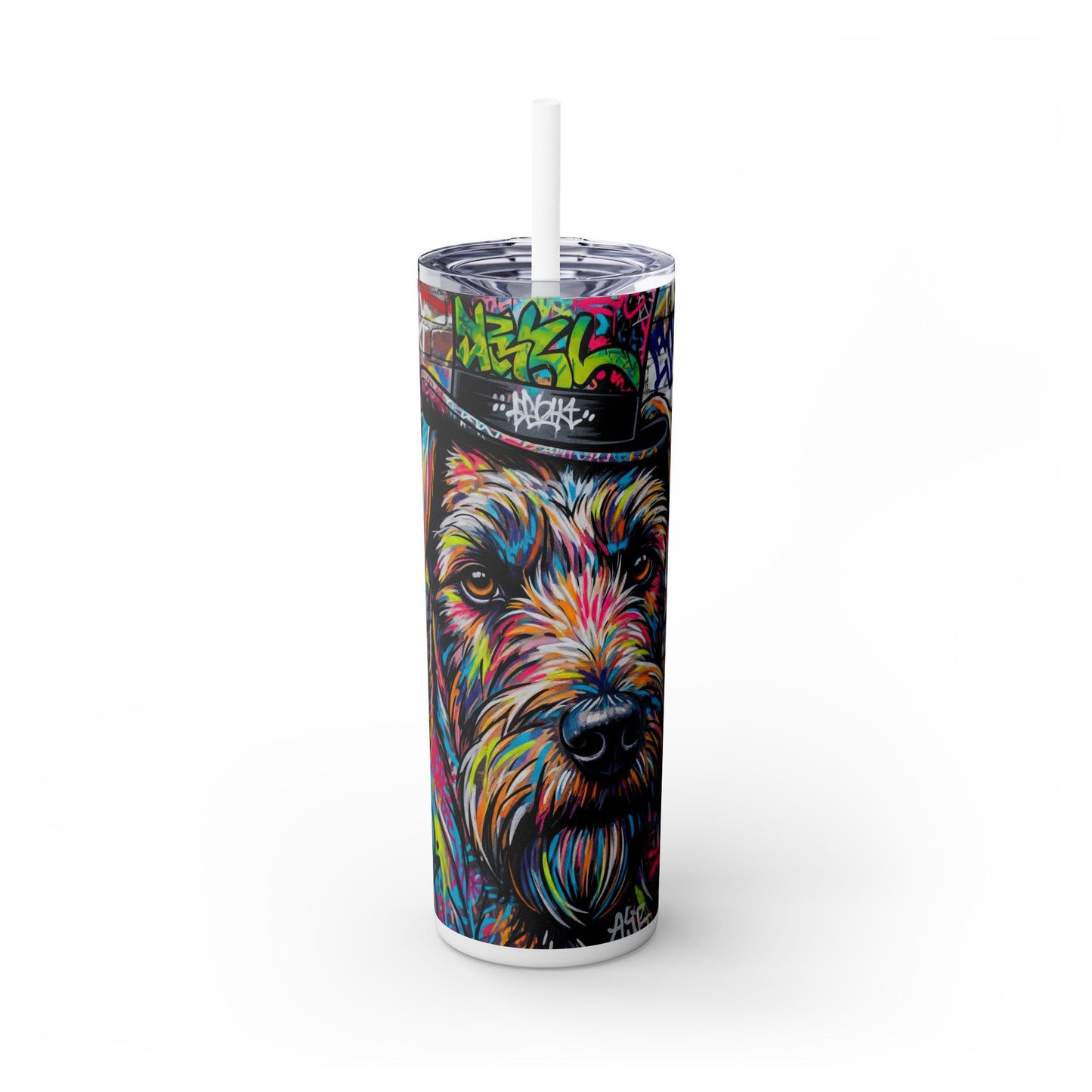 Teddy Roosevelt Terrier Tumbler with Straw, 20oz
