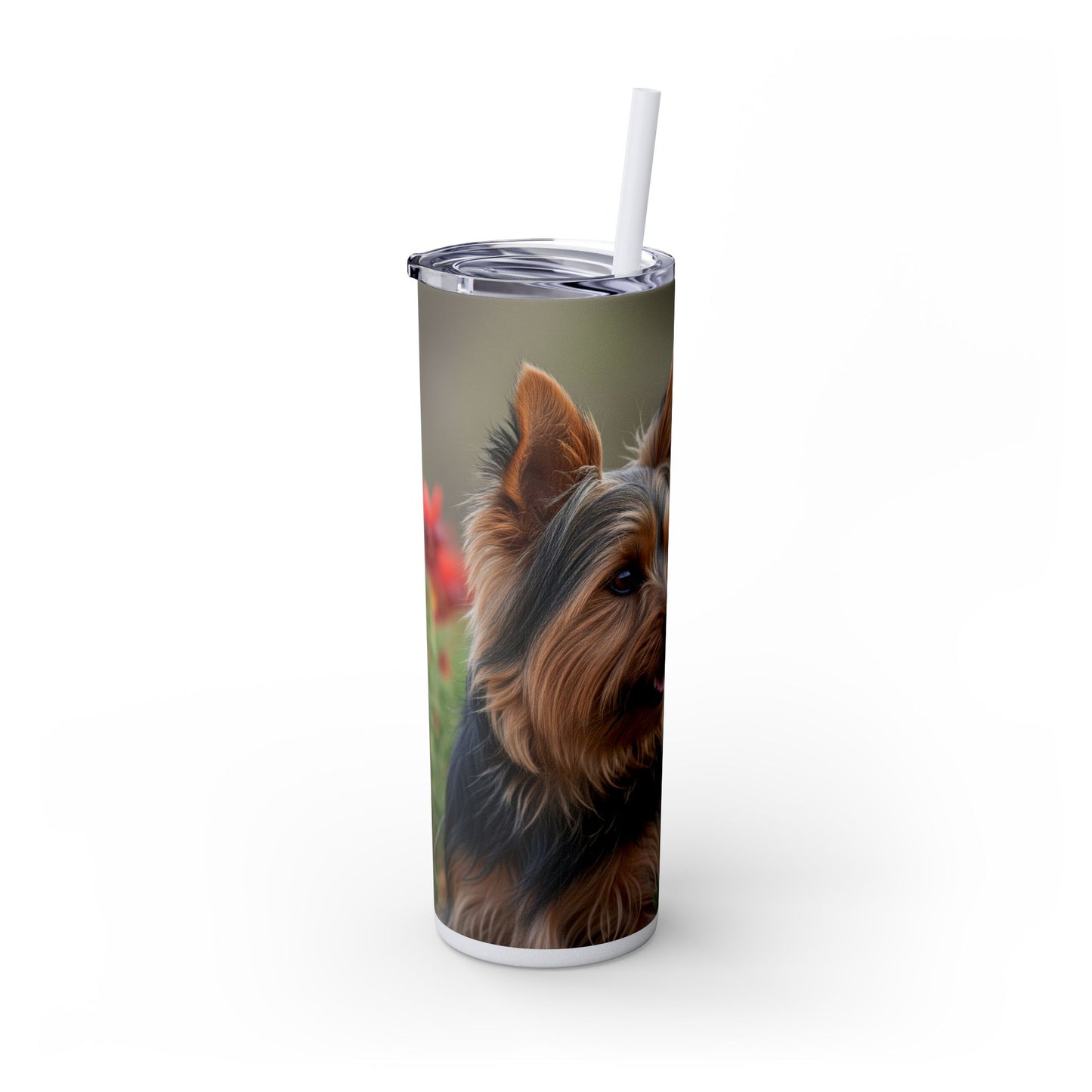 Silky Terrier Tumbler with Straw, 20oz