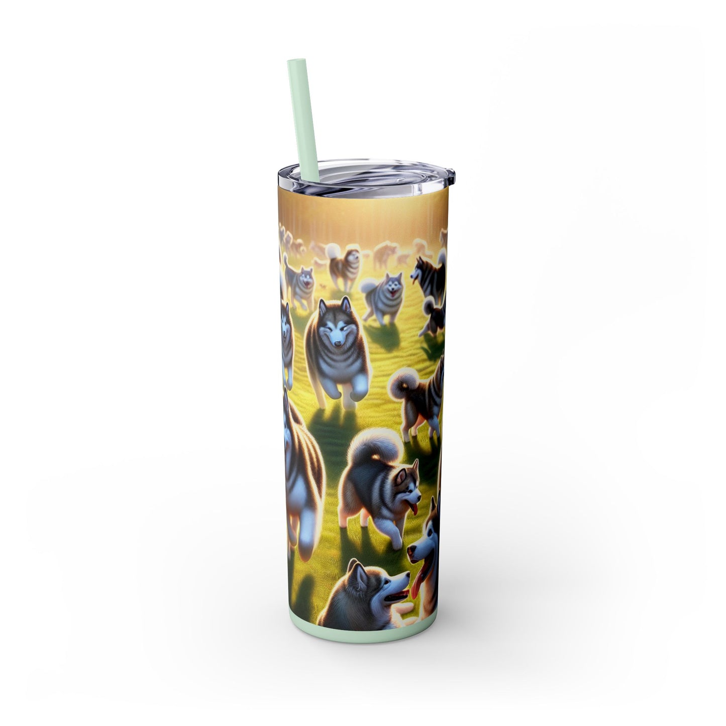 Alaskan Malamute Tumbler with Straw, 20oz