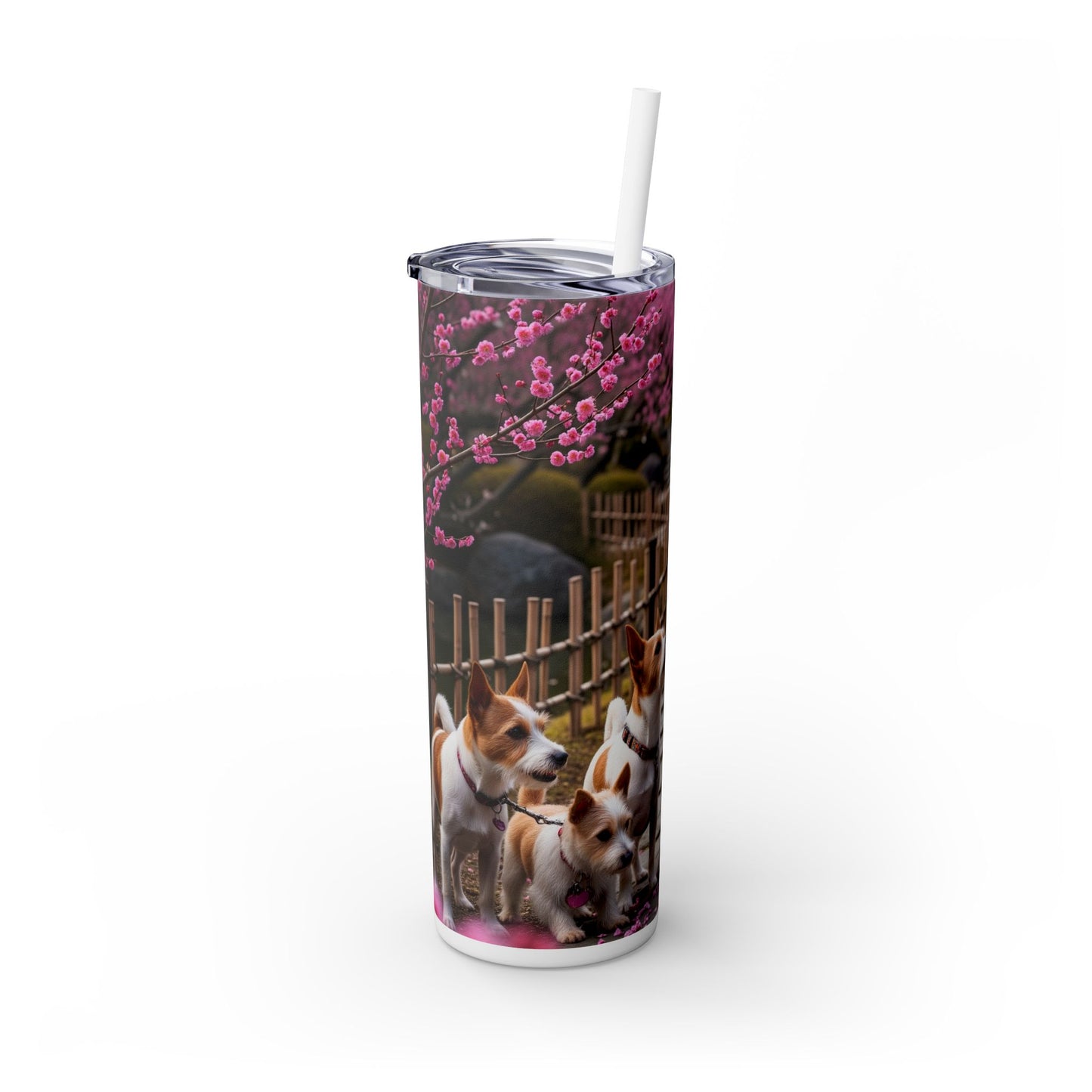 Japanese Terrier Tumbler with Straw, 20oz