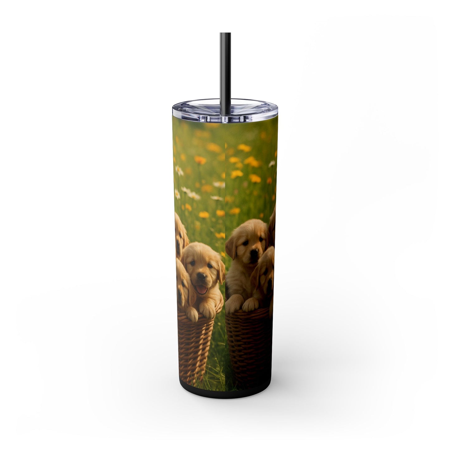 Golden Retriever puppies Tumbler with Straw, 20oz