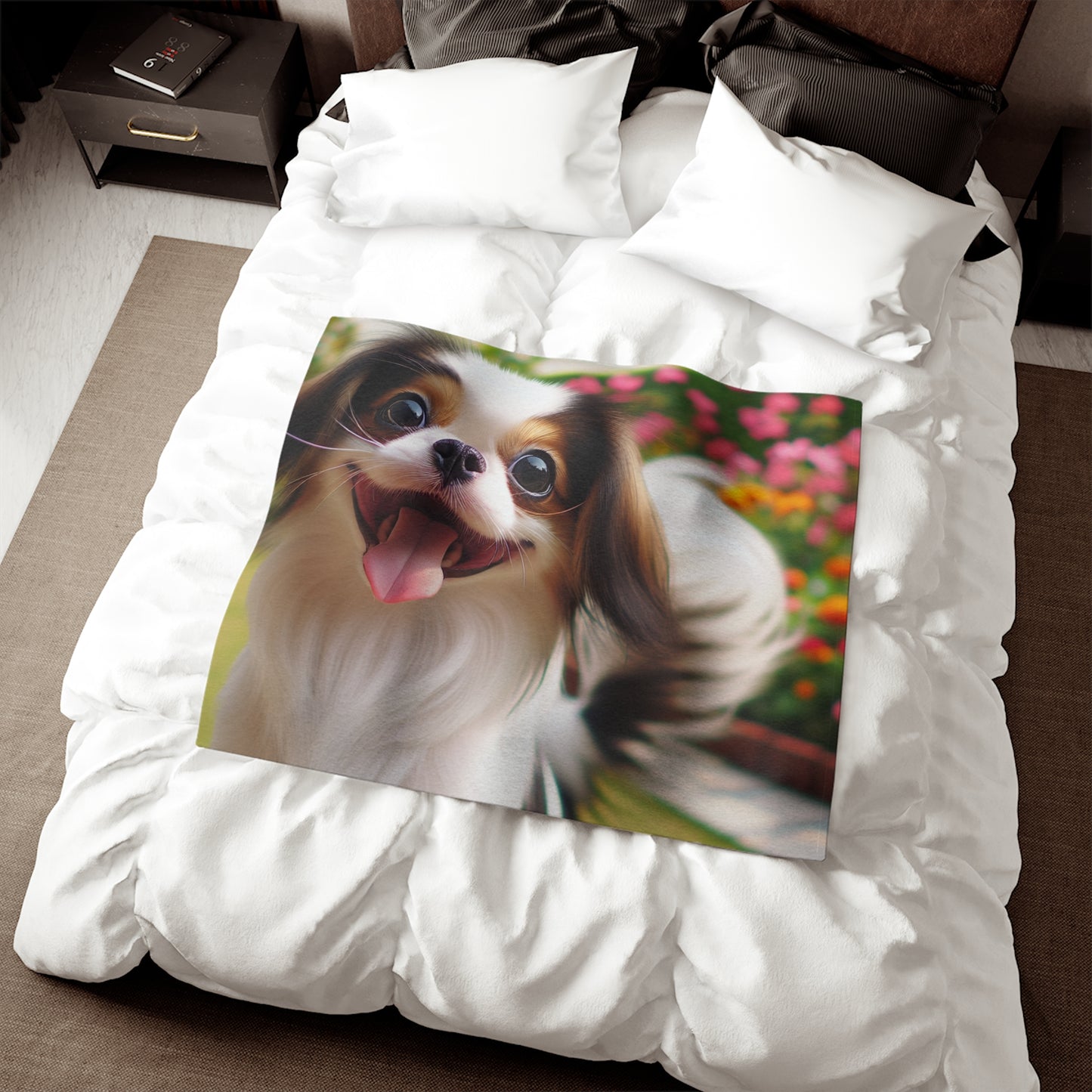 Japanese Chin Sweatshirt Blanket