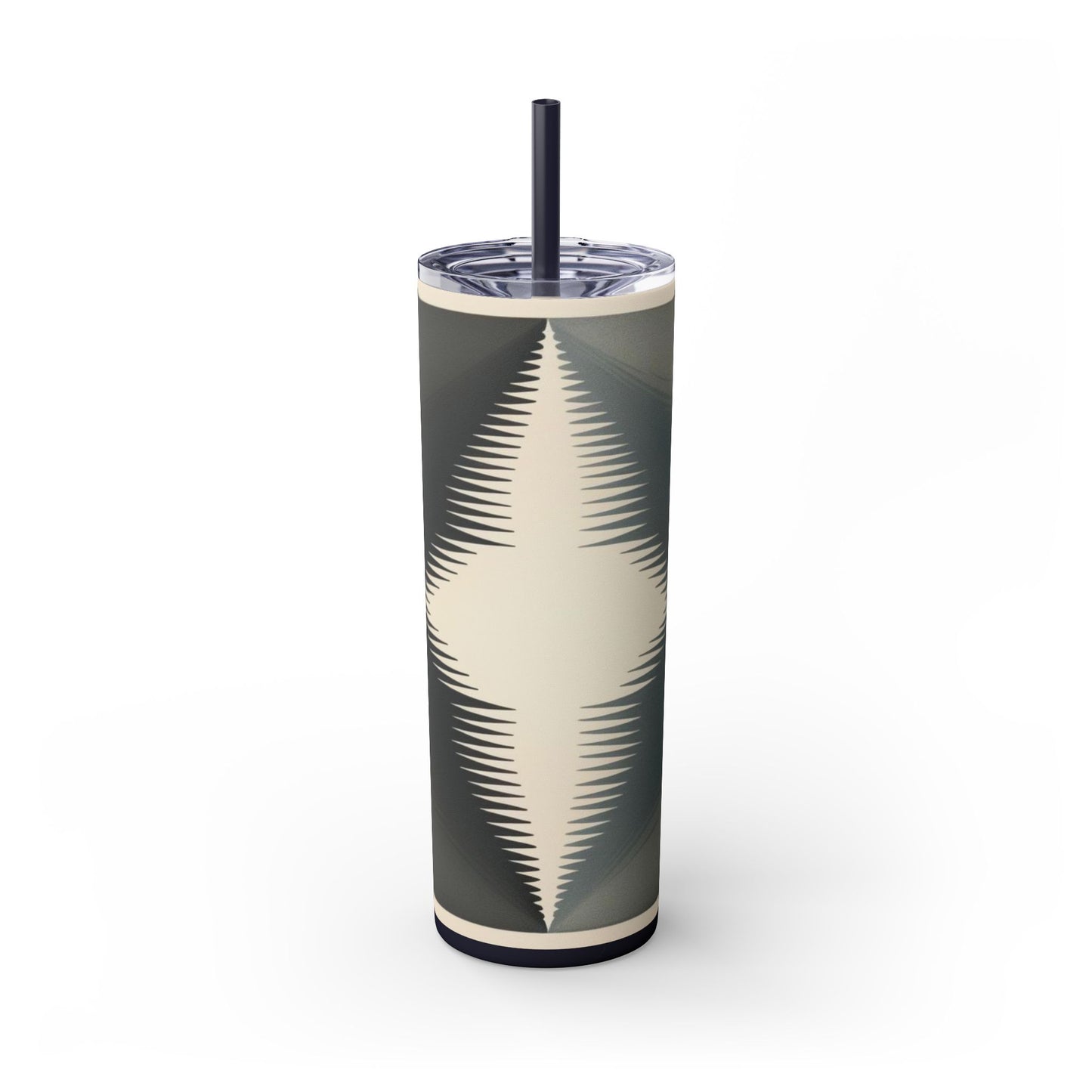 Optical Illusion Skinny Tumbler with Straw, 20oz