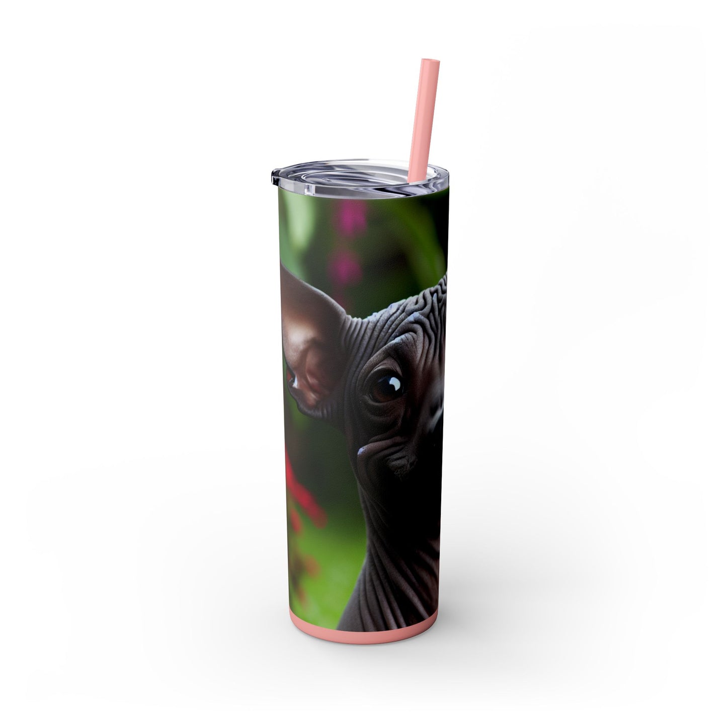 Peruvian Hairless Dog Skinny Tumbler with Straw, 20oz