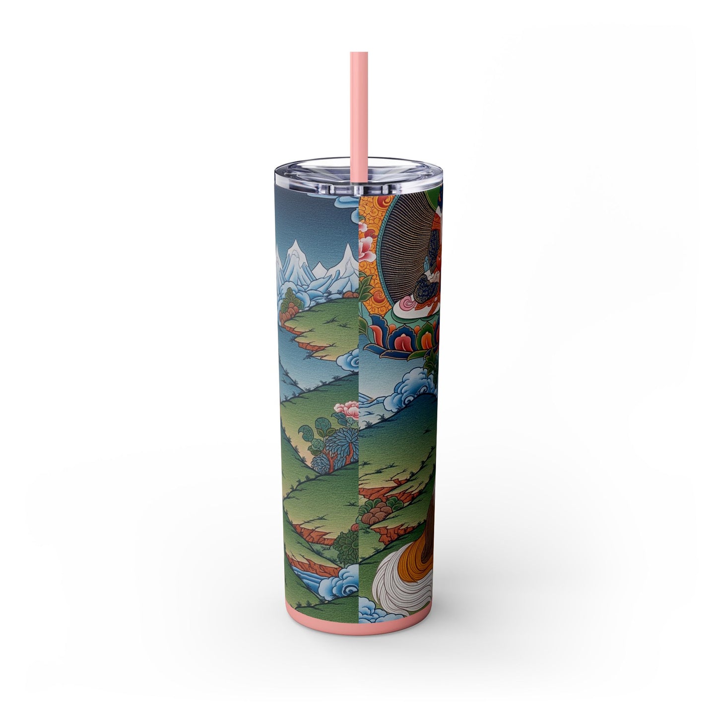 Lhasa Apso Skinny Tumbler with Straw, 20oz