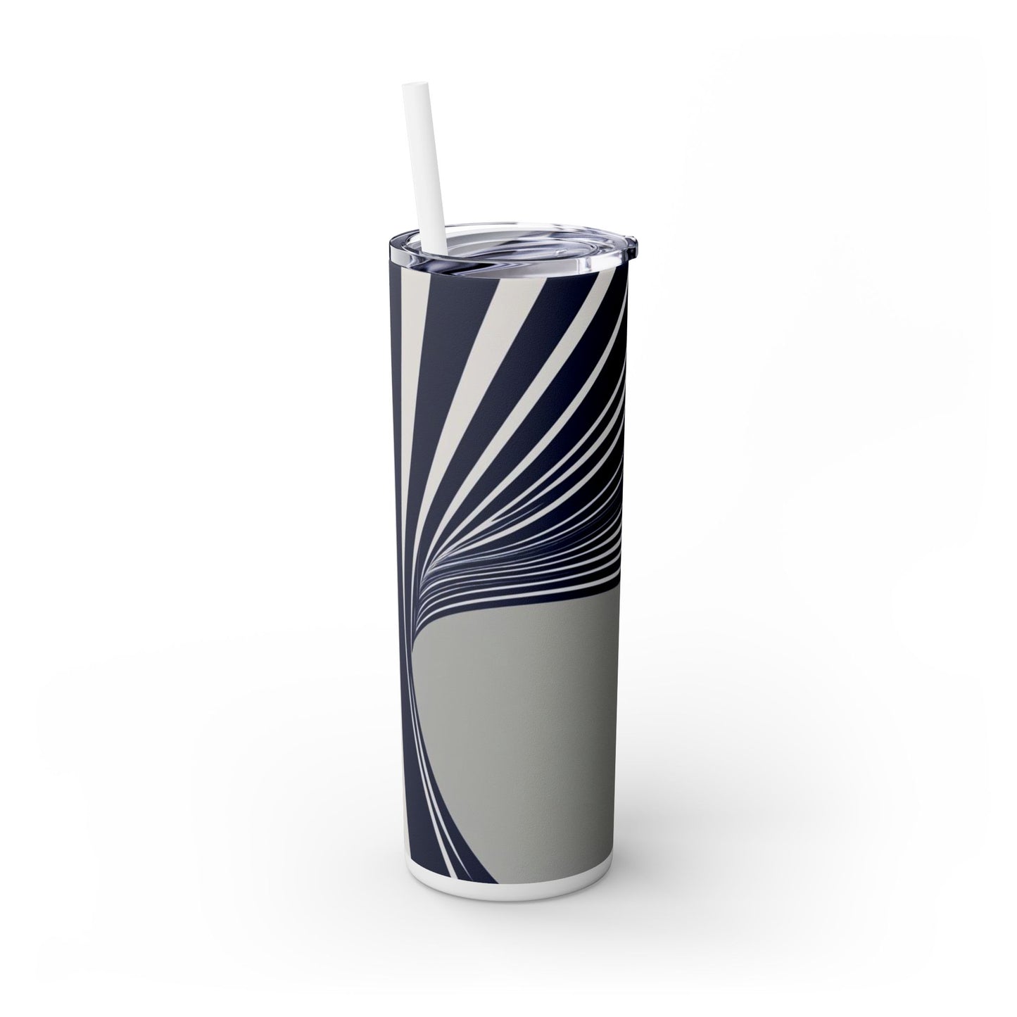 Optical Illusion Skinny Tumbler with Straw, 20oz