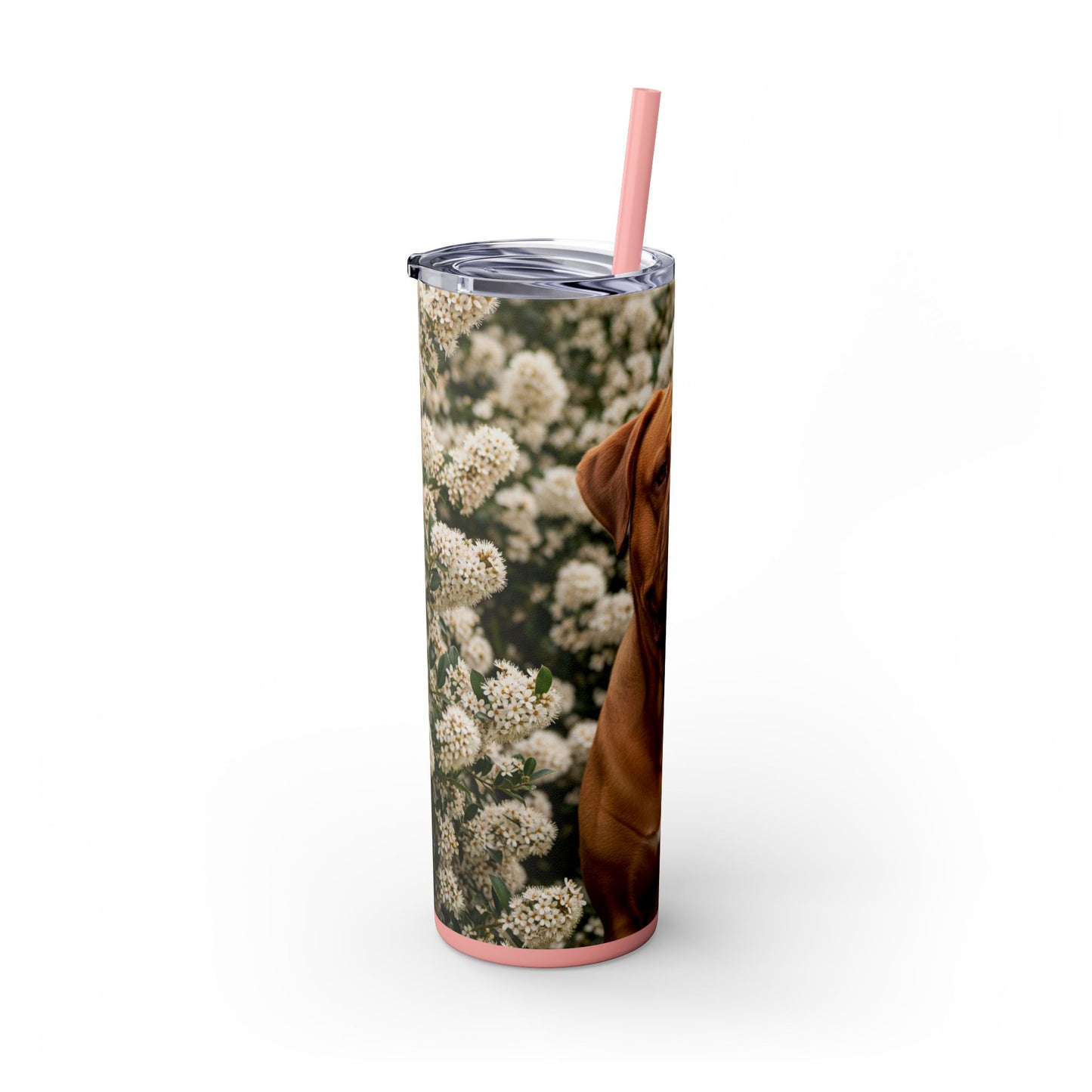 Dogue de Bordeaux Skinny Tumbler with Straw, 20oz
