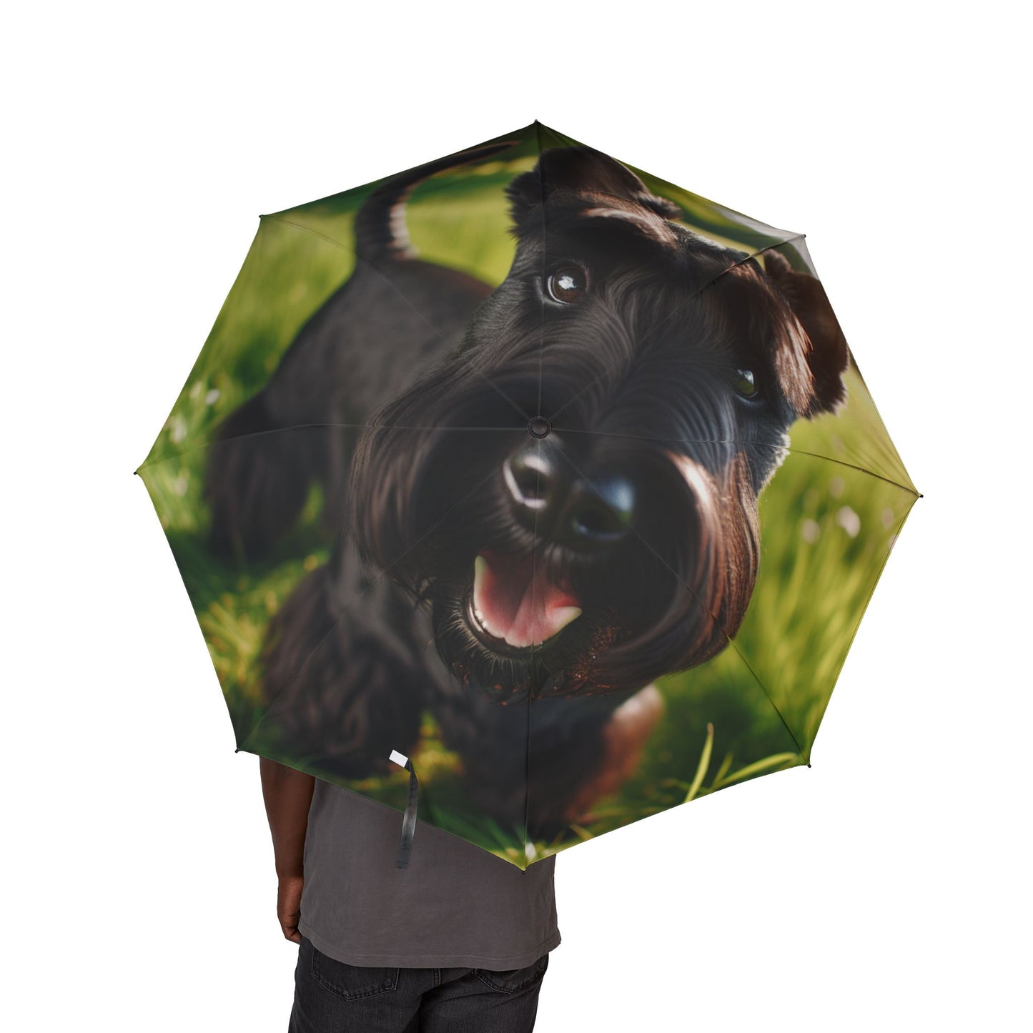 Scottish Terrier Semi-Automatic Foldable Umbrella