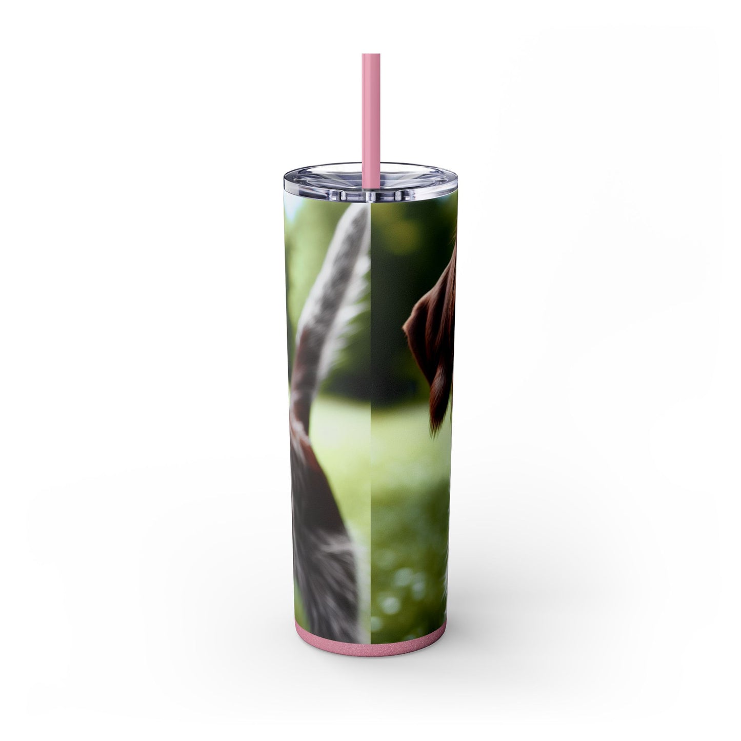 Wirehaired Slovakian Pointer Skinny Tumbler with Straw, 20oz