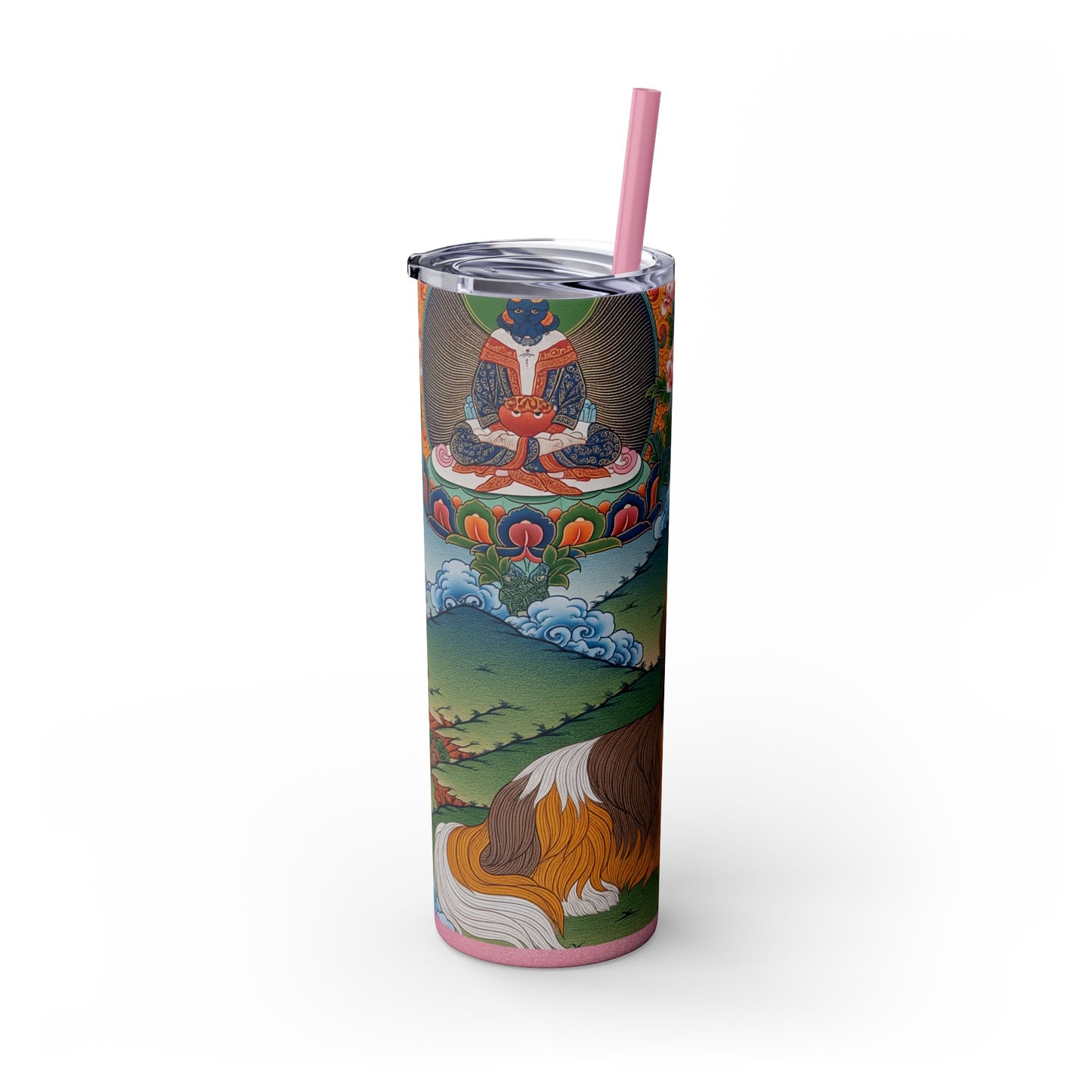 Lhasa Apso Skinny Tumbler with Straw, 20oz