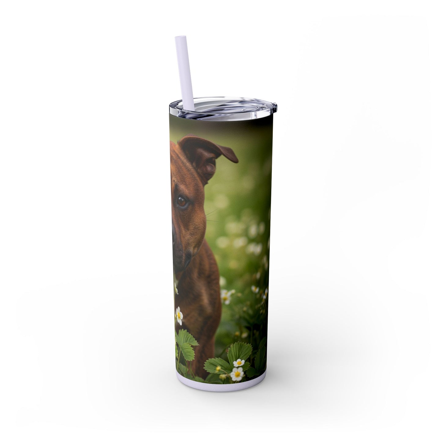 Staffordshire Bull Terrier Tumbler with Straw, 20oz