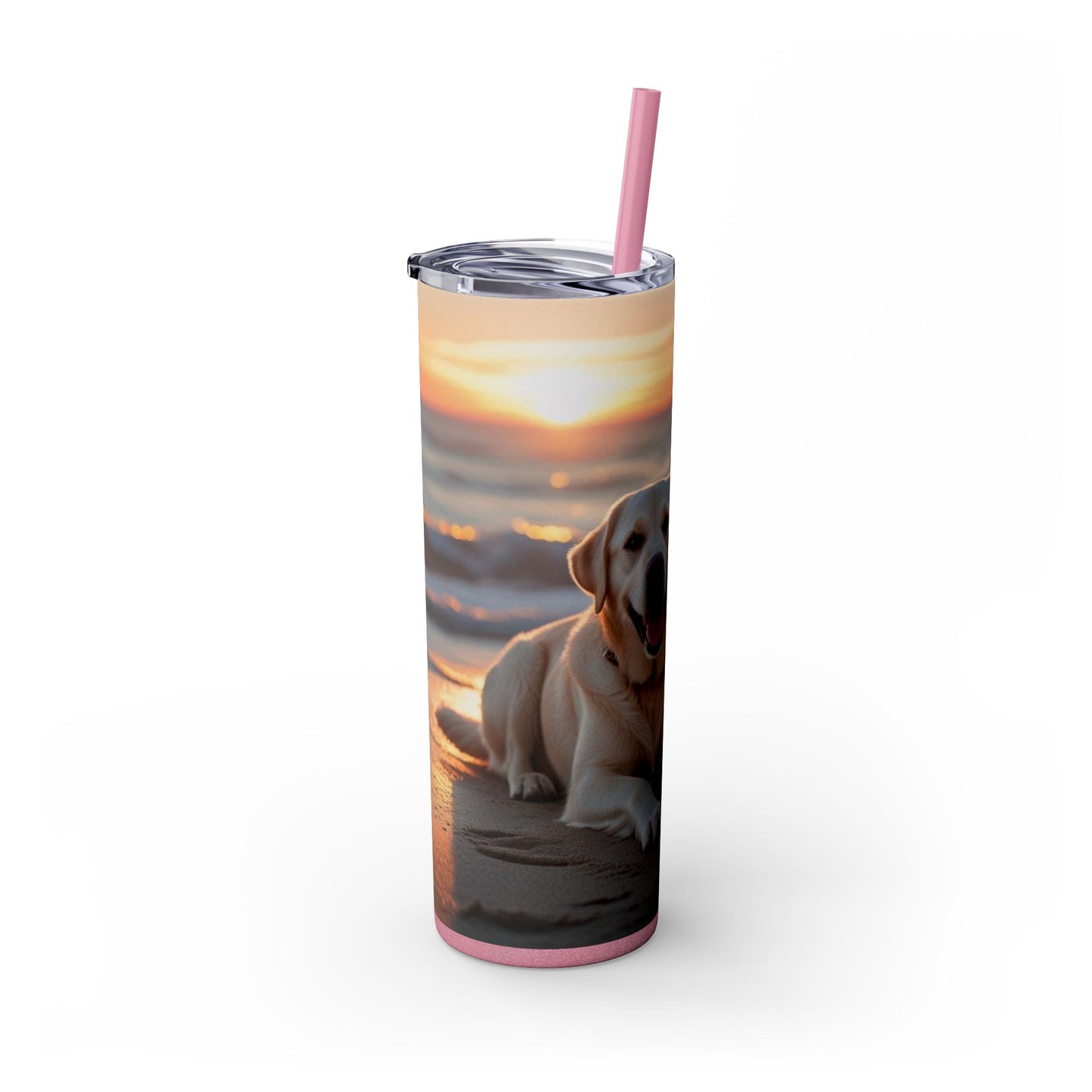 Labrador Retriever Love Skinny Tumbler with Straw, 20oz