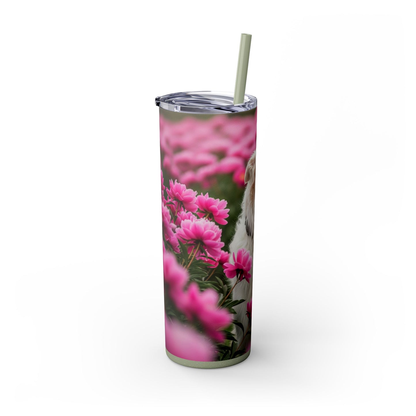 Borzoi Skinny Tumbler with Straw, 20oz