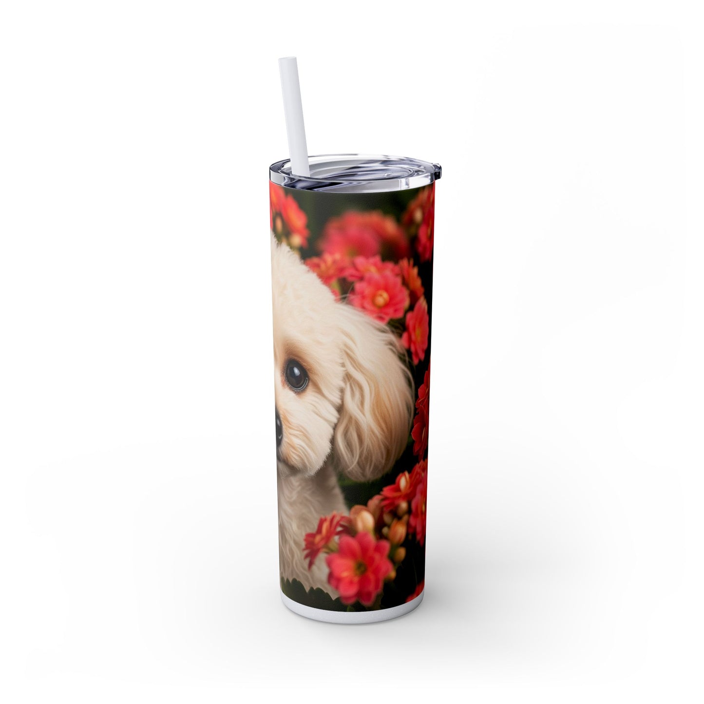 Miniature Poodle Tumbler with Straw, 20oz