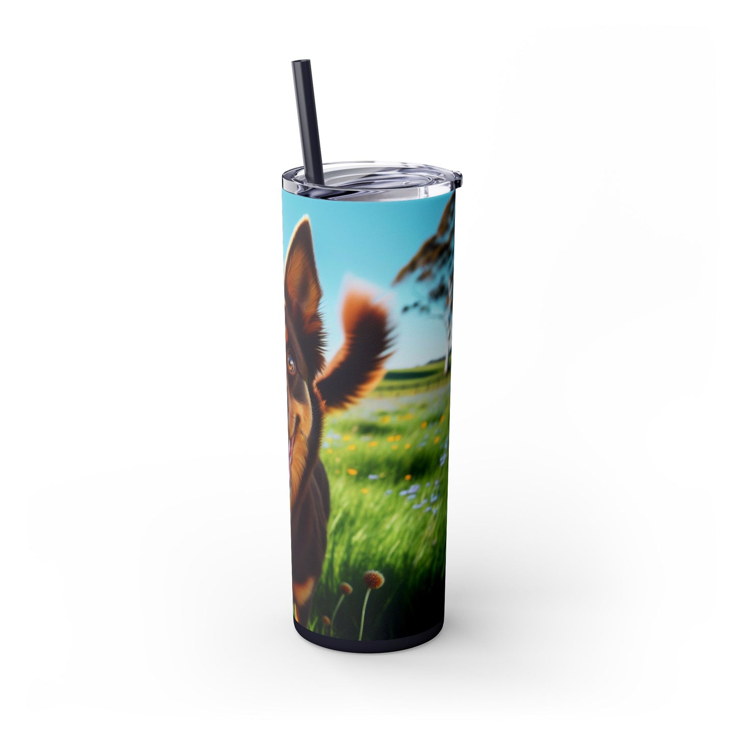 Australian Kelpie Tumbler with Straw, 20oz