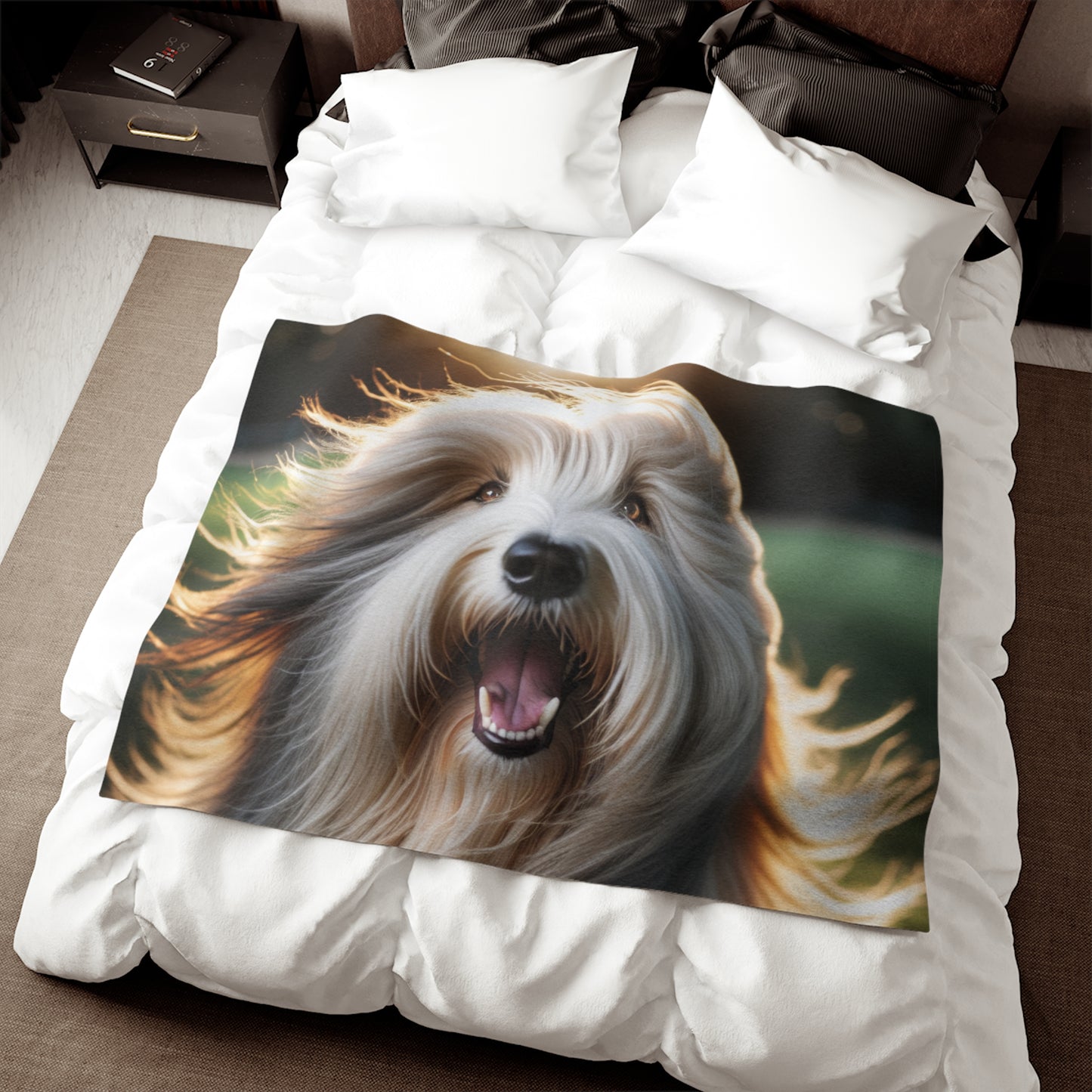 Bearded Collie Sweatshirt Blanket